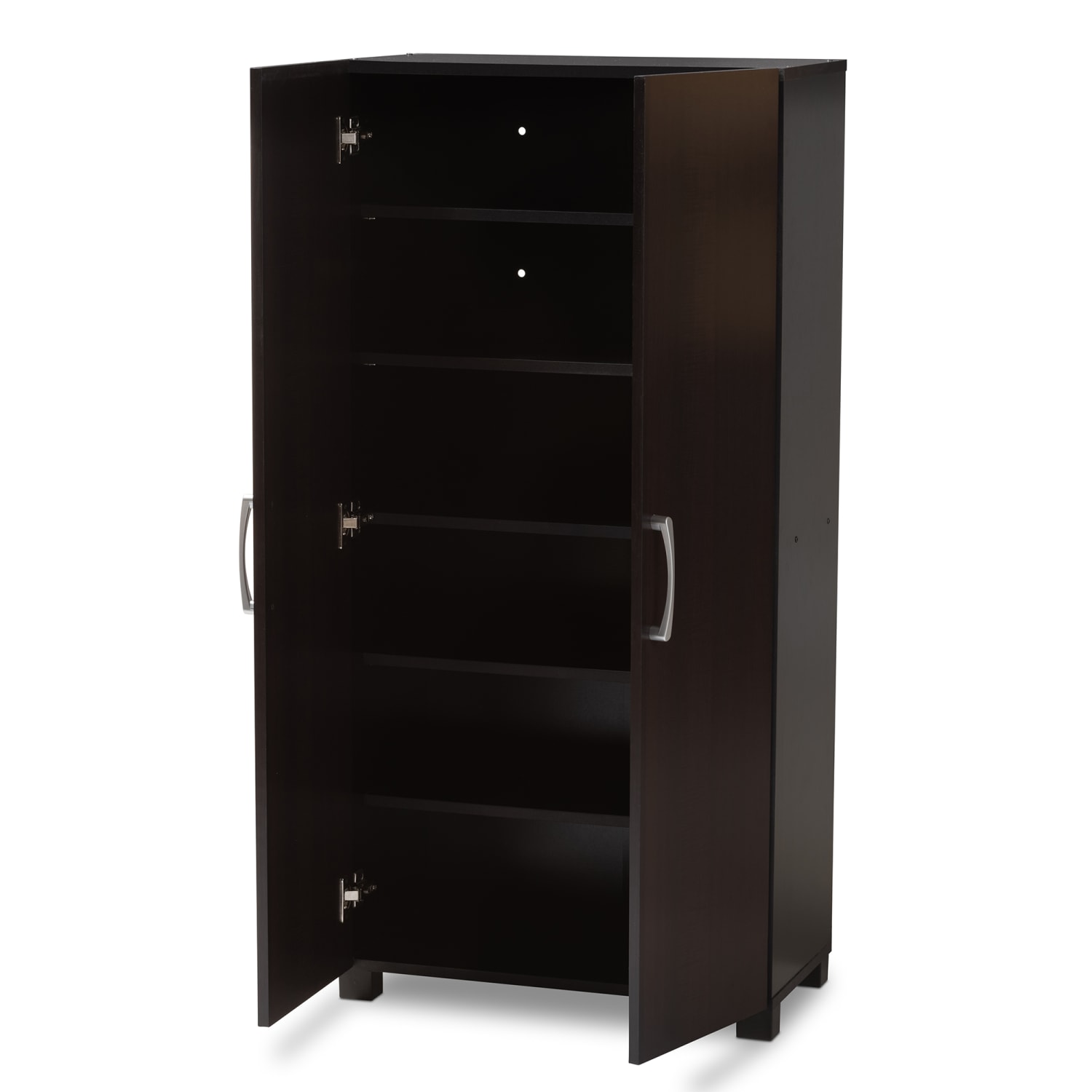 Baxton Studio Marine 2-Door Shoe Storage Cabinet, Wenge Dark Brown - Image 3