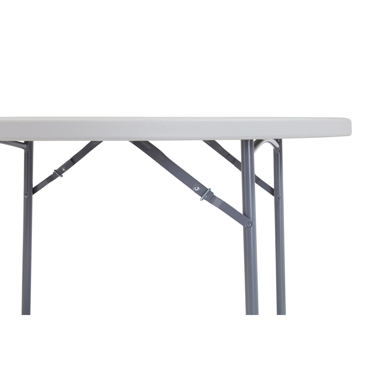 National Public Seating Blow-Molded Folding Table, Round, 48inW x 48inD, Light Gray/Gray - Image 6