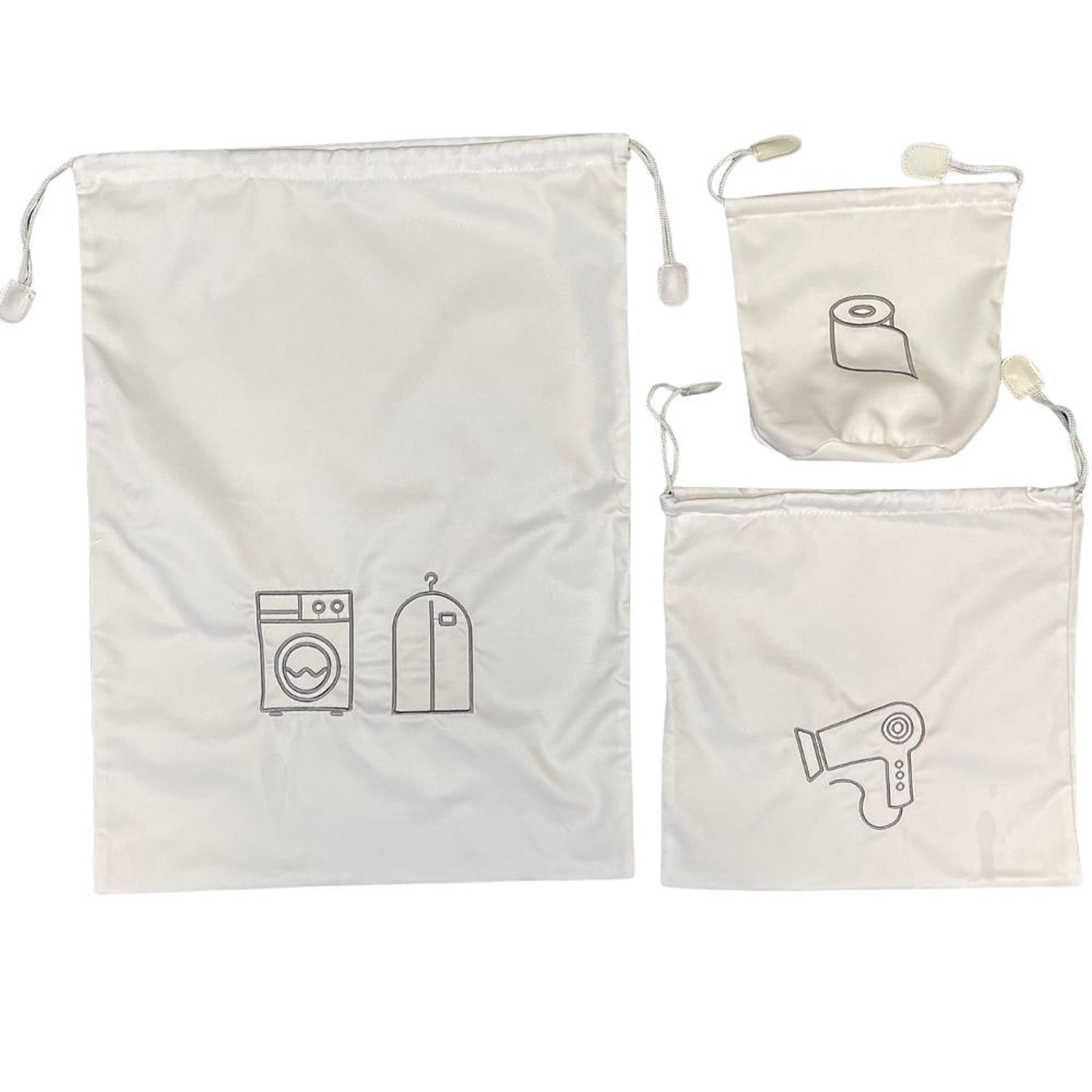 Hospitality Source Reusable Toilet Roll Bags, 8in x 8in, White, Pack Of 50 Bags - Image 4