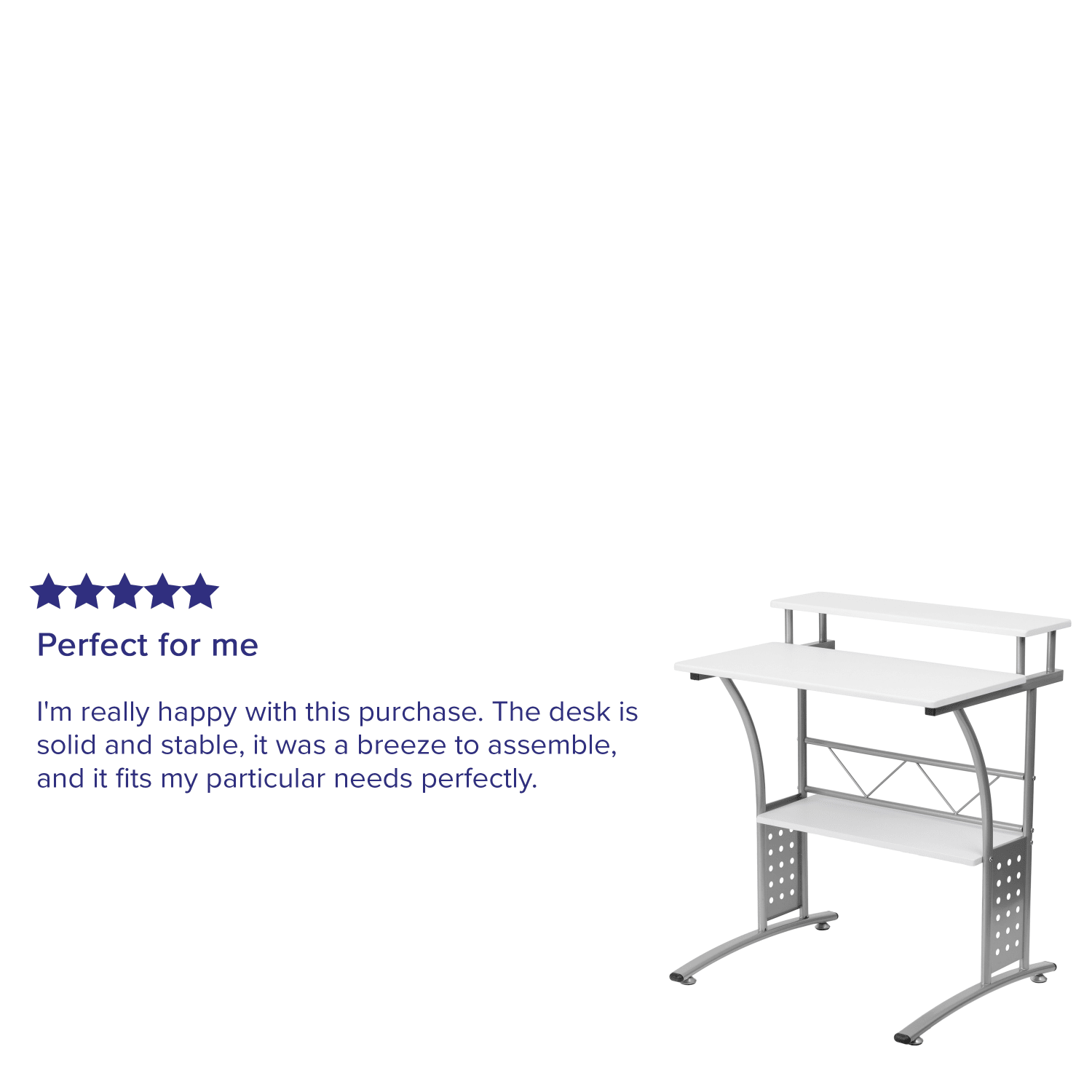 Flash Furniture Clifton 28inW Contemporary Computer Desk, White - Image 5