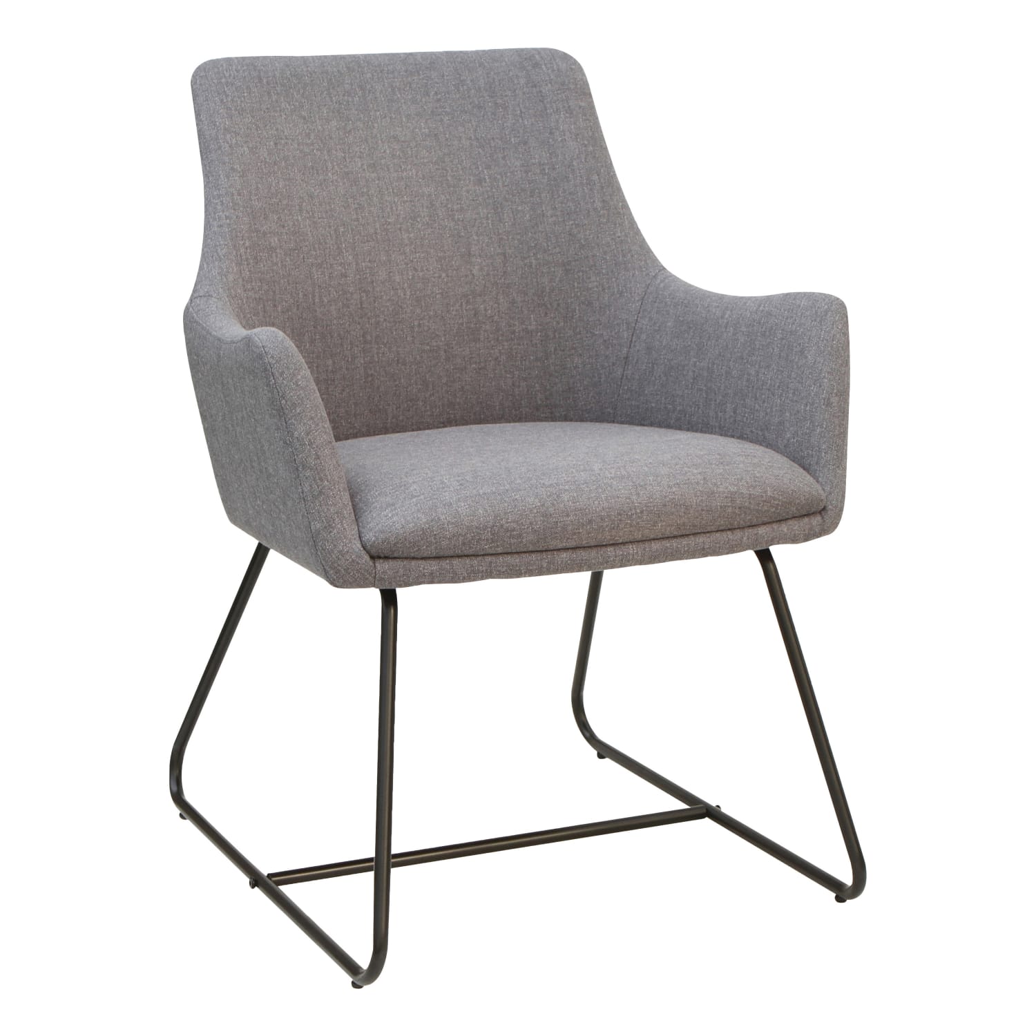 Lorell Guest Chair, Gray/Black