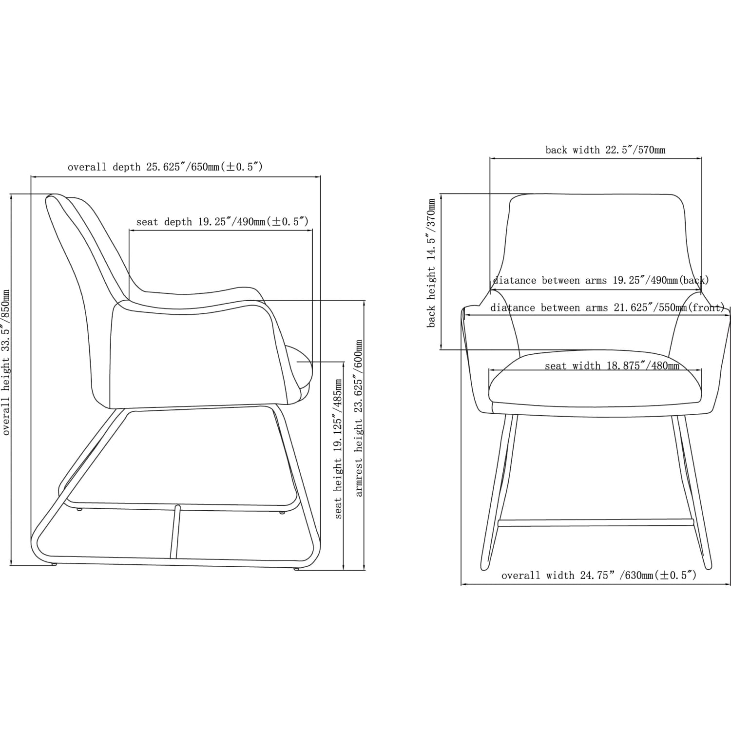 Lorell Guest Chair GrayBlack PopularChairscom