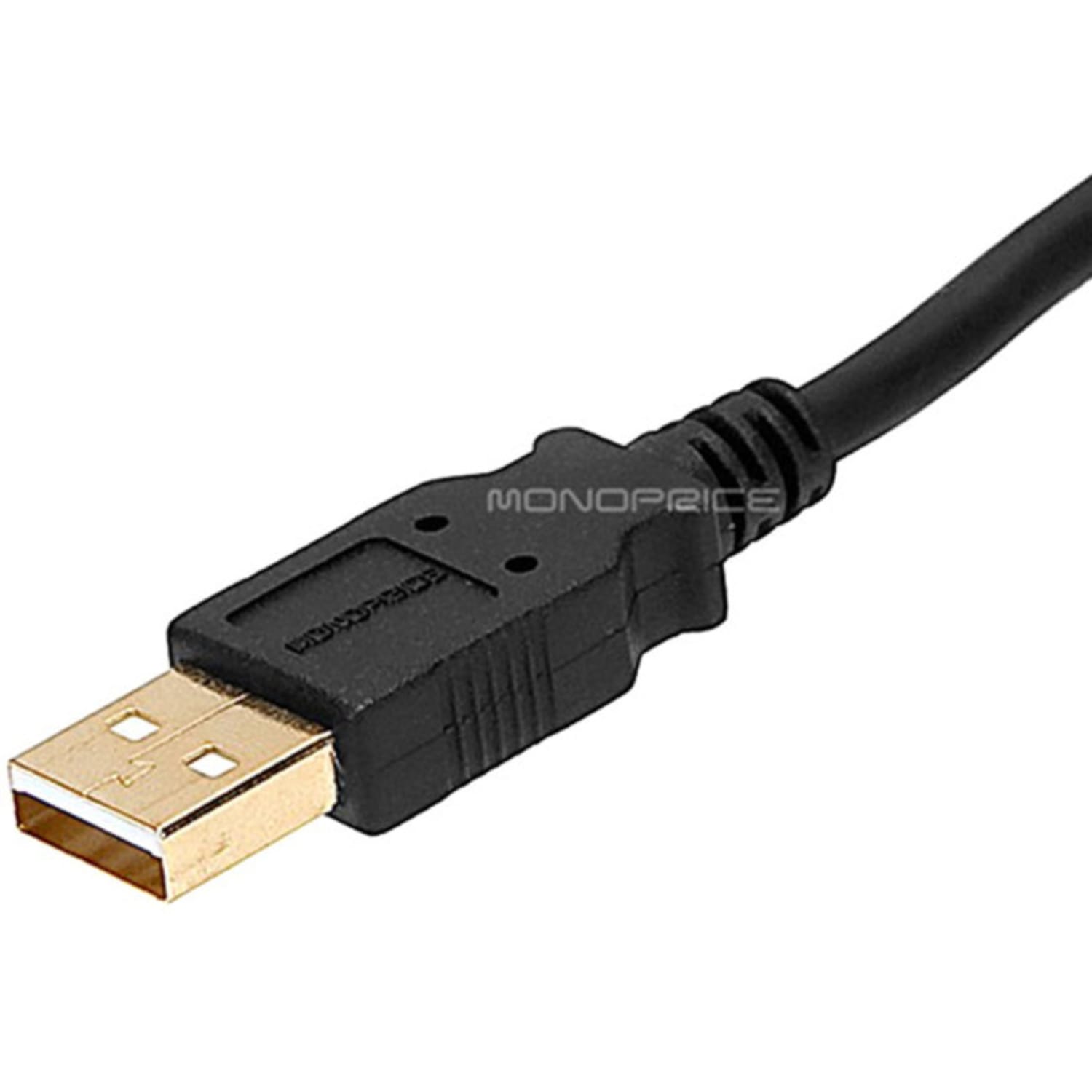 Monoprice 3ft USB 2.0 A Male to A Female Extension 28/24AWG Cable (Gold Plated) - 3 ft USB Data Transfer Cable - 5432 - Image 3