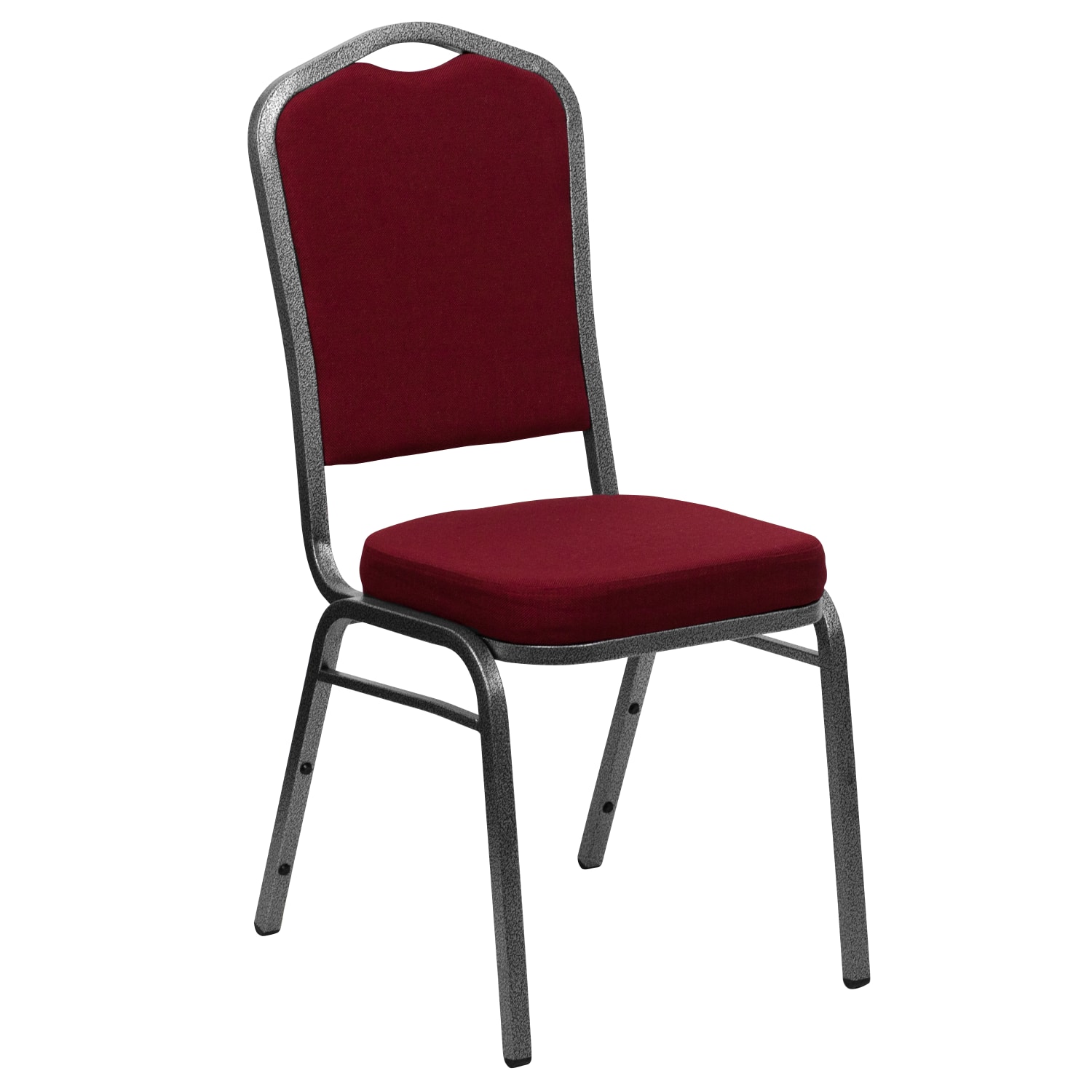 Flash Furniture HERCULES Series Crown Back Stacking Banquet Chair, Burgundy/Silvervein - Image 3
