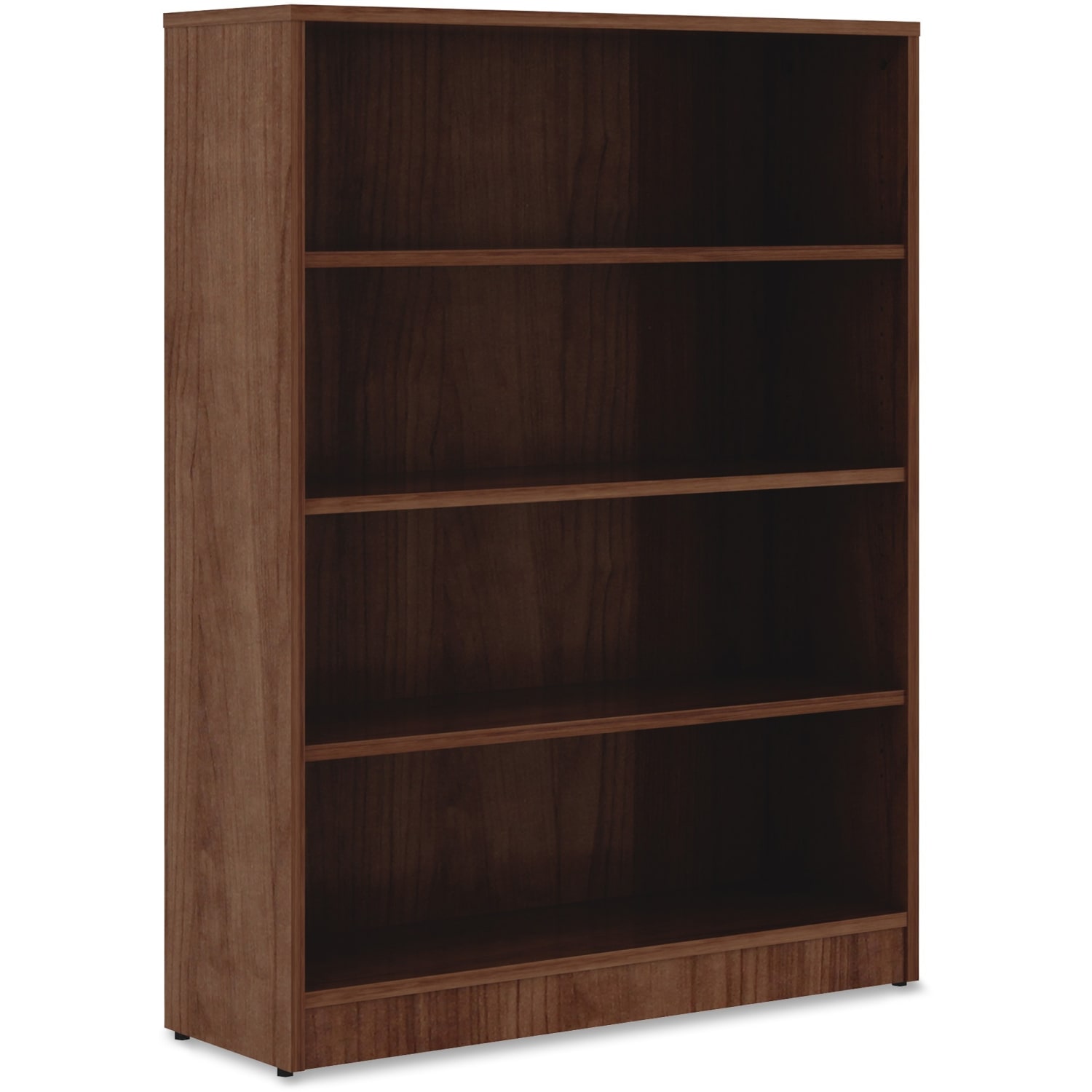 Lorell Essentials 48inH 4-Shelf Bookcase, Walnut - Image 3