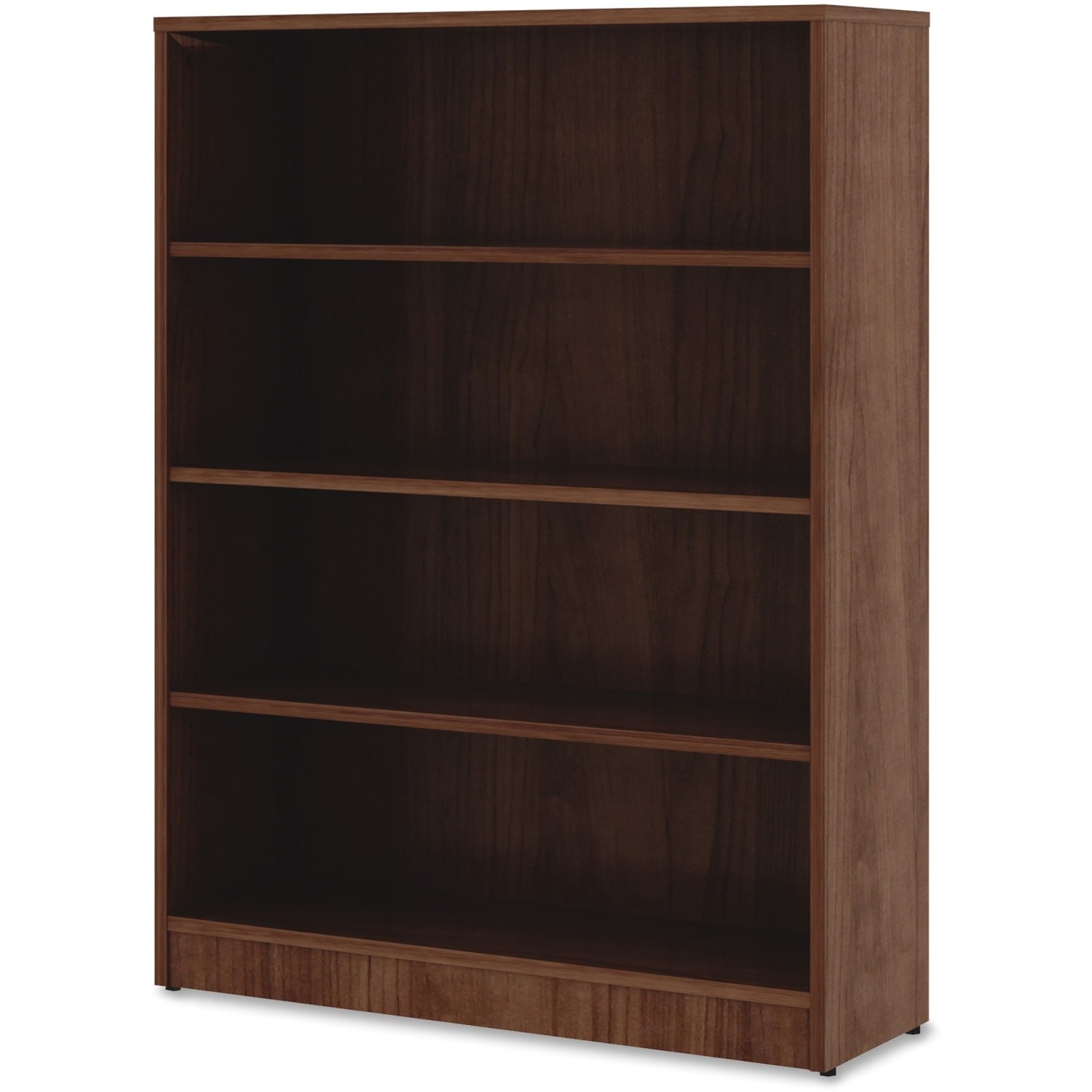 Lorell Essentials 48inH 4-Shelf Bookcase, Walnut - Image 4