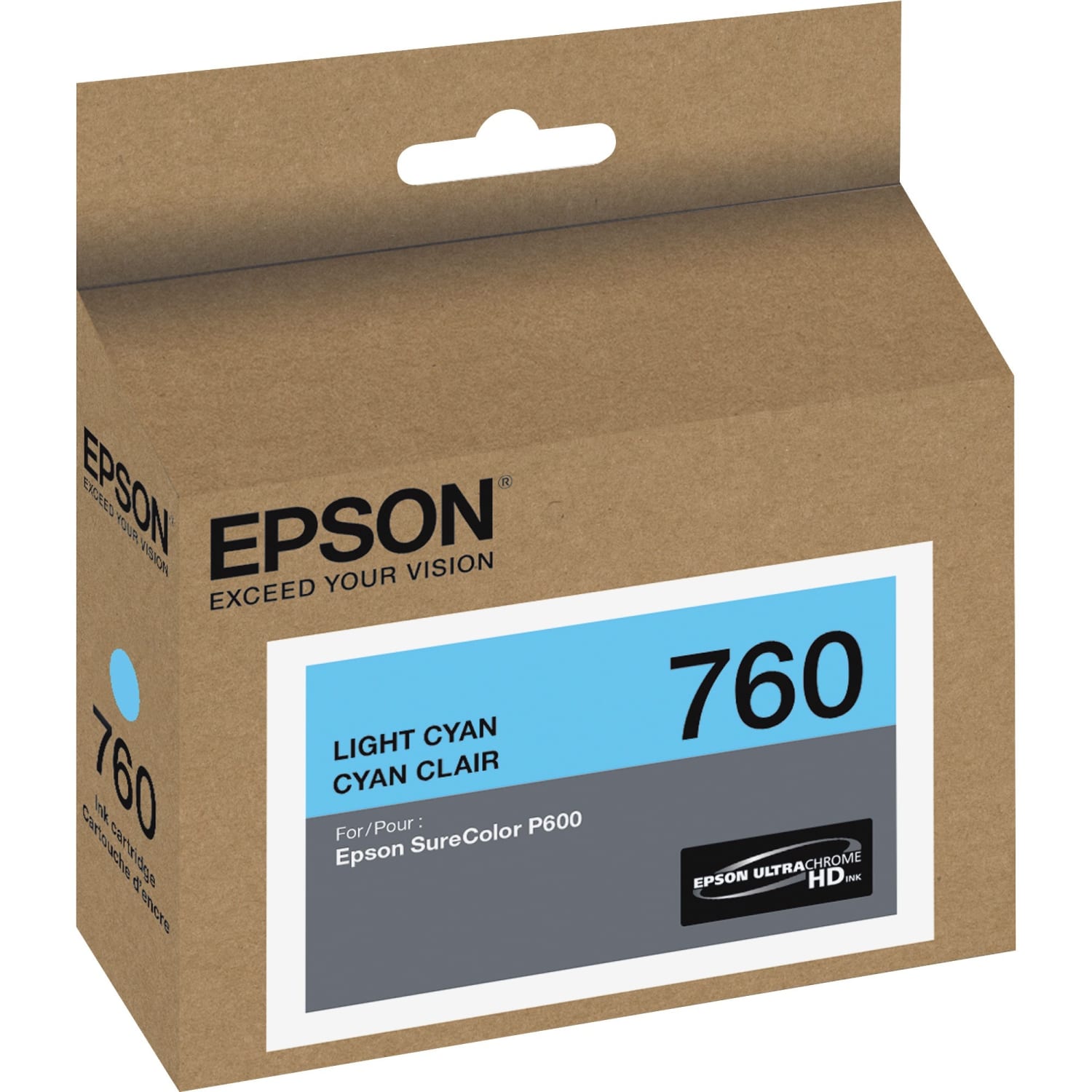 Epson UltraChrome HD T760 Original Ink Cartridge - Inkjet - Light Cyan - 1 Each - Image 3