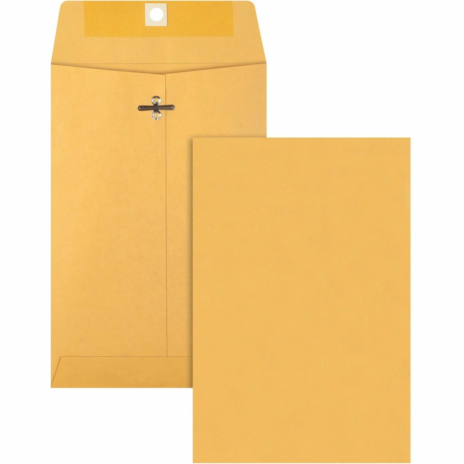 Business Source Heavy-duty Metal Clasp Envelopes - Clasp - #55 - 6in Width x 9in Length - 28 lb - Clasp - Kraft - Kraft - 100 / Box
