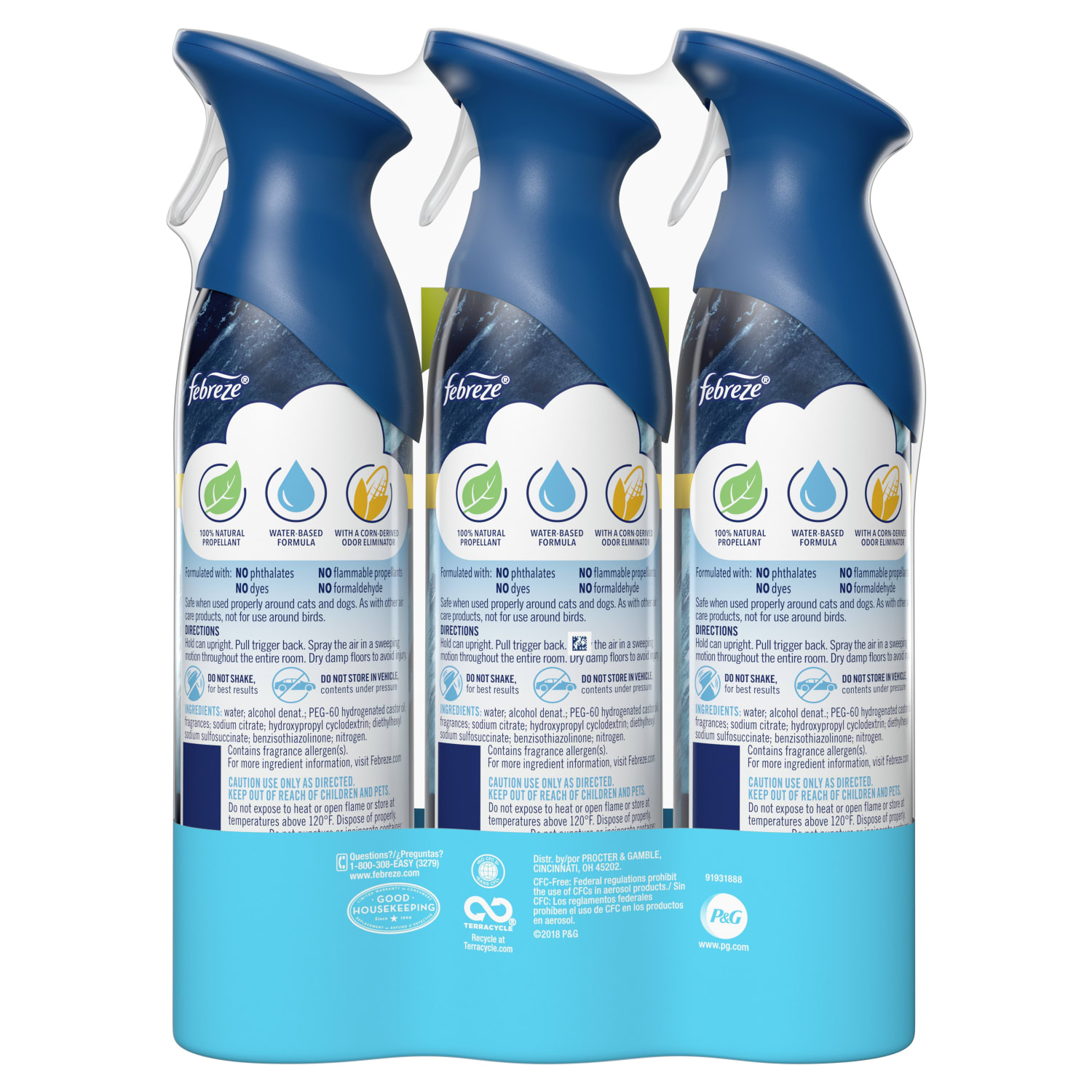 Febreze Air Effects Luxe Air Fresheners, Ocean Scent, 8.8 Oz, Pack Of 3 Fresheners - Image 3