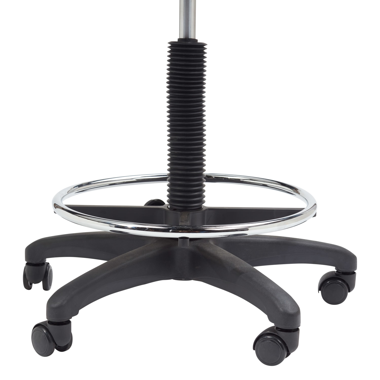 National Public Seating 6700 Series Kangaroo Polyurethane Task Chair Stool, With Arms, 22 to 32in Seat Height, Black - Image 4