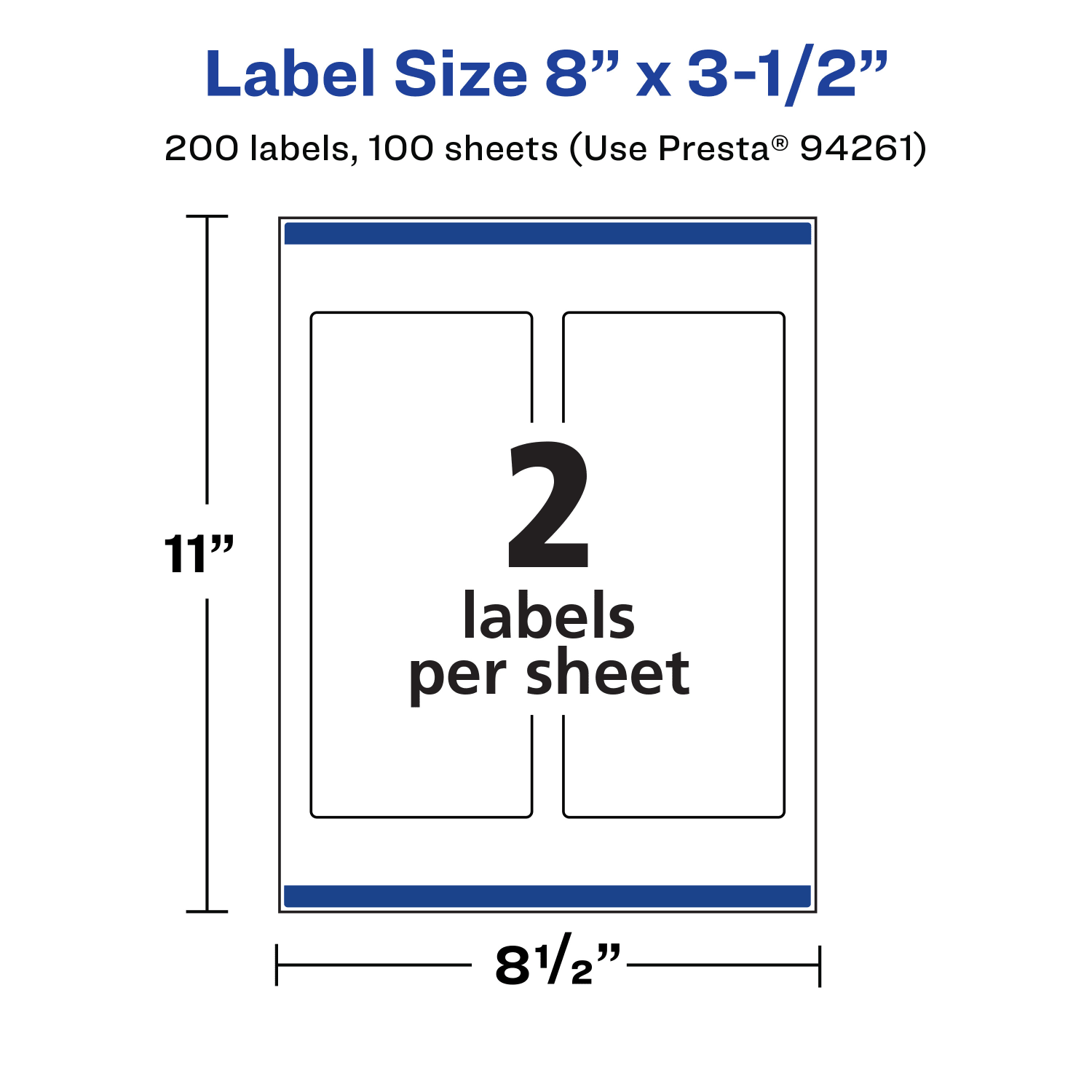 Avery Waterproof Permanent Labels With Sure Feed, 94261-WMF100, Rectangle, 8in x 3-1/2in, White, Pack Of 200 - Image 6