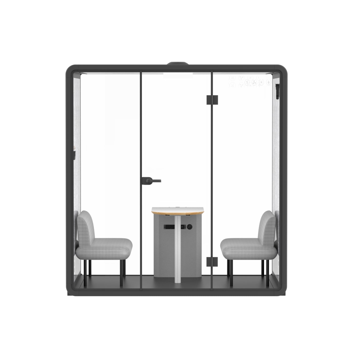 FlexiSpot P4FG-Kit 4-Person Soundproof Booth, Gray, 93inH x 87inW - Image 3