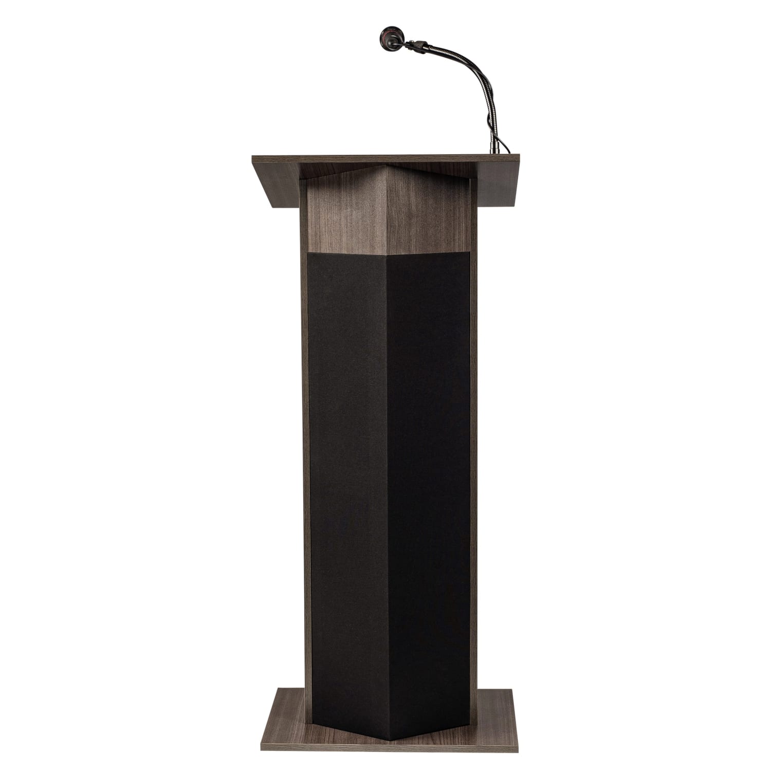 Oklahoma Sound Power Plus Lectern, With Wireless Tie Clip/Lavalier Mic, 46inH x 22inW x 17inD, Ribbonwood - Image 3