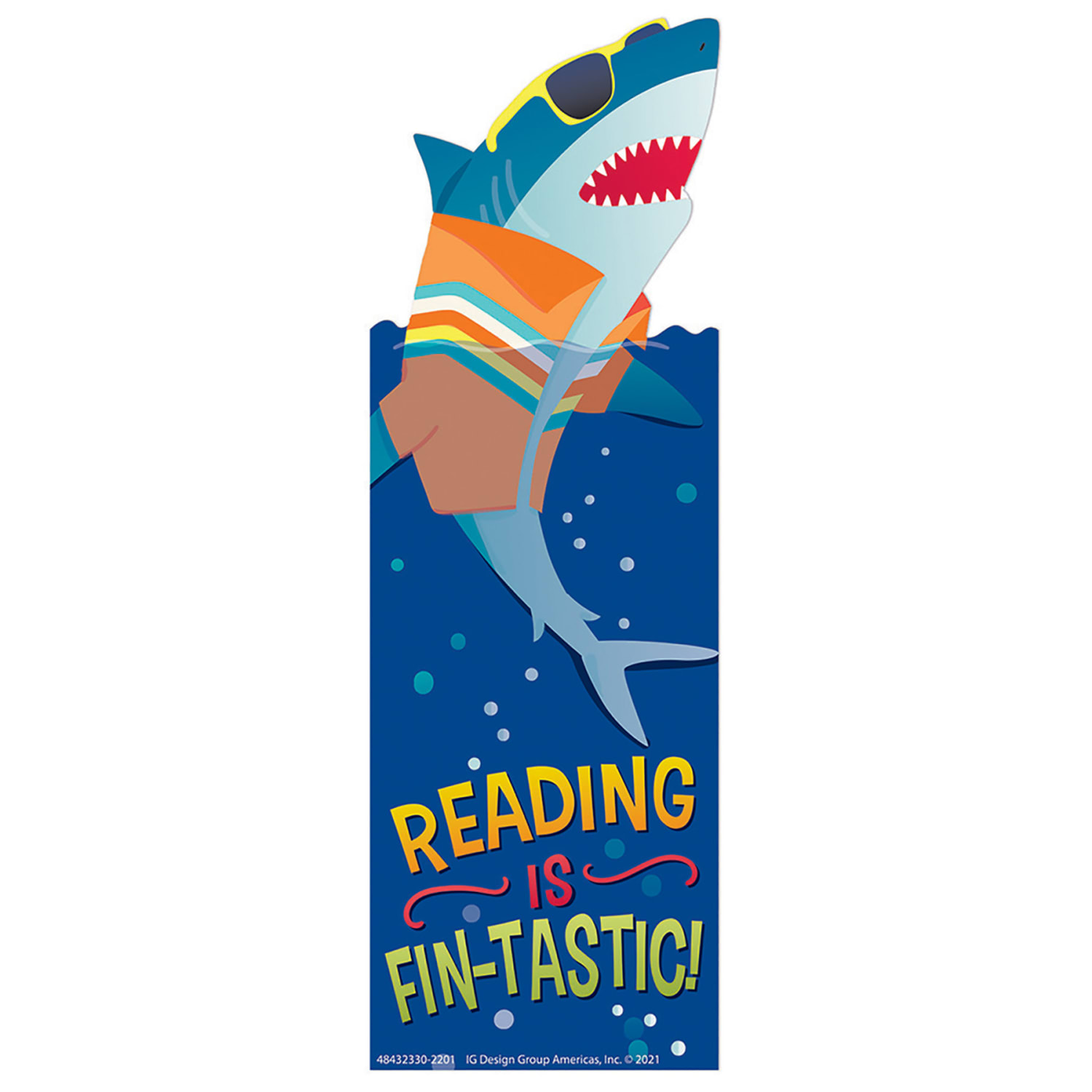 Eureka Bookmarks, 2in x 6in, Shark Reading is Fin-Tastic, 36 Per Pack, Set Of 6 Packs - Image 3