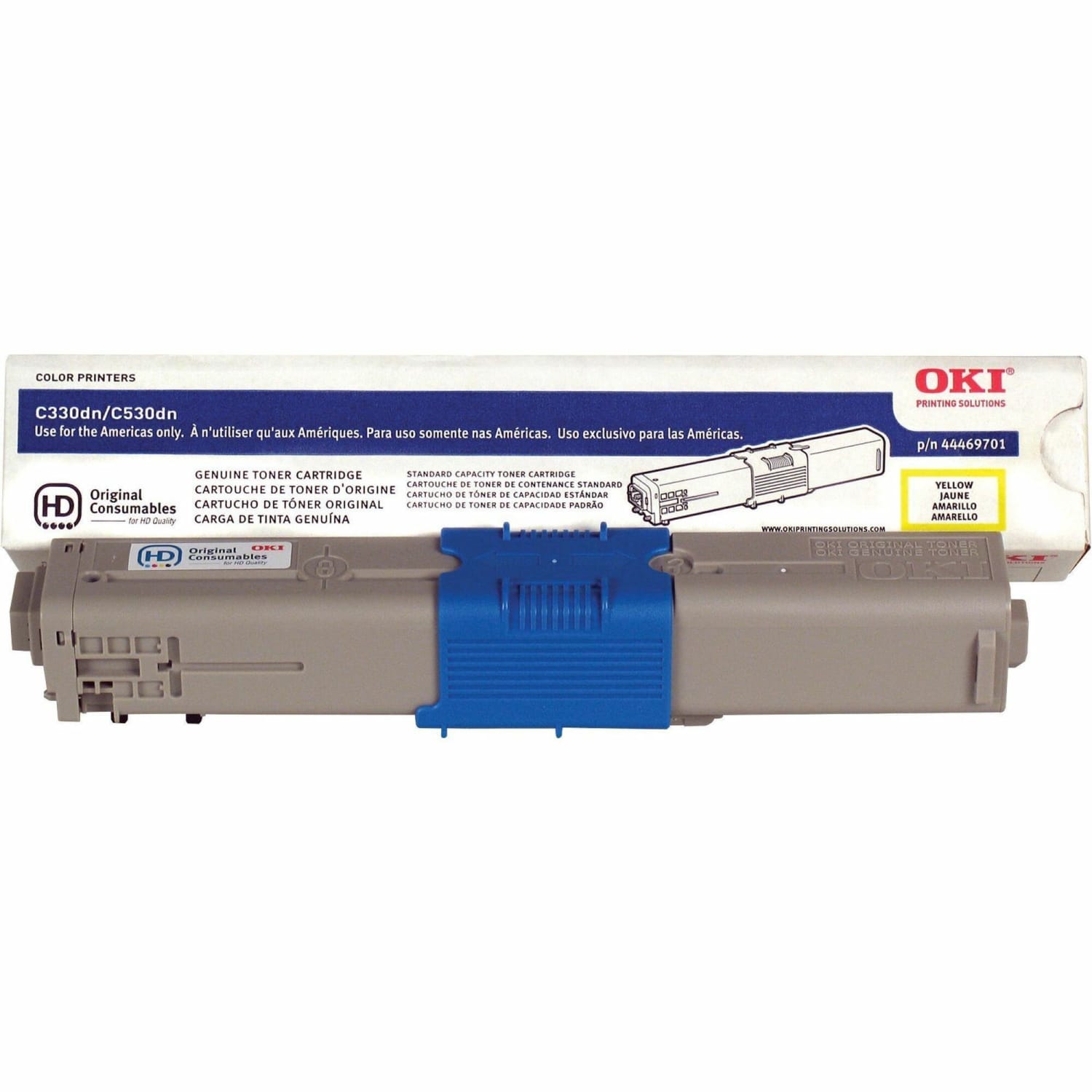 OKI 44469701 Yellow Toner Cartridge - Image 3