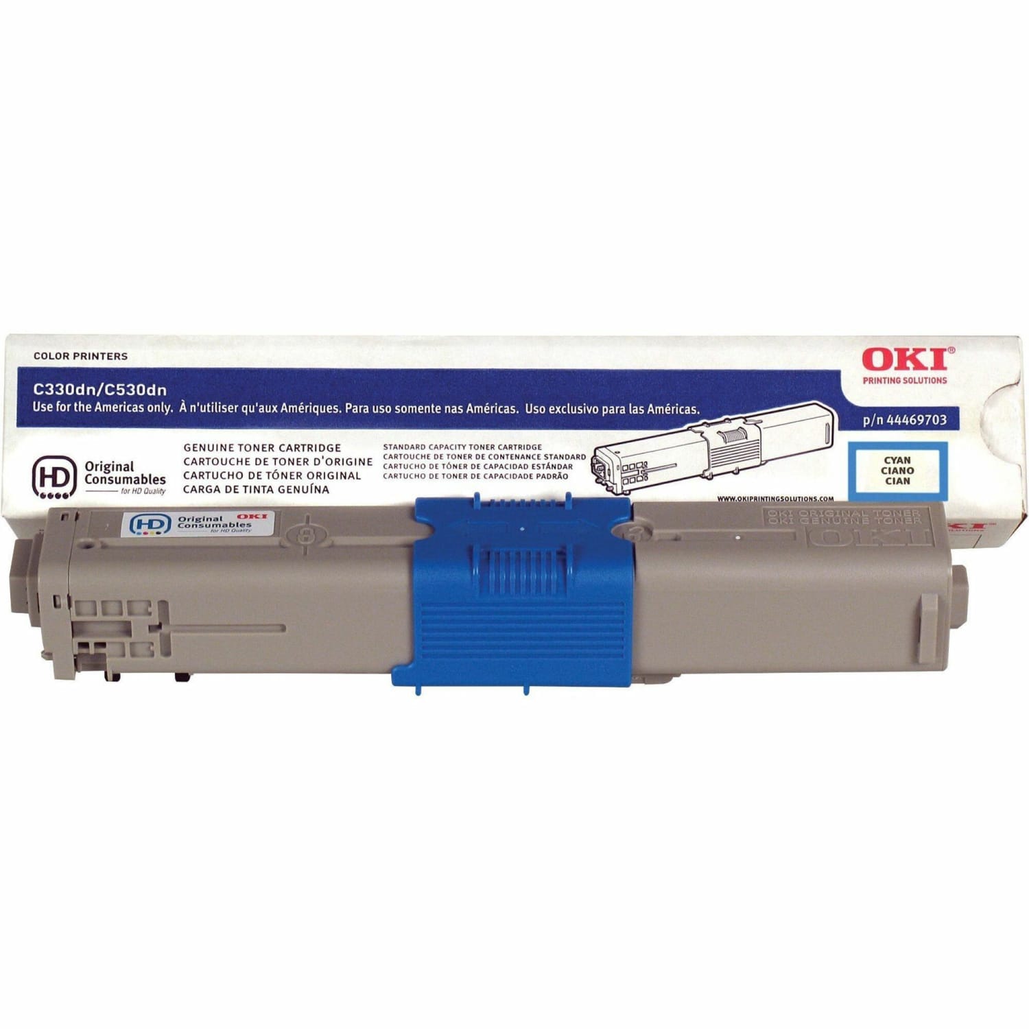 OKI 44469703 Cyan Toner Cartridge - Image 3