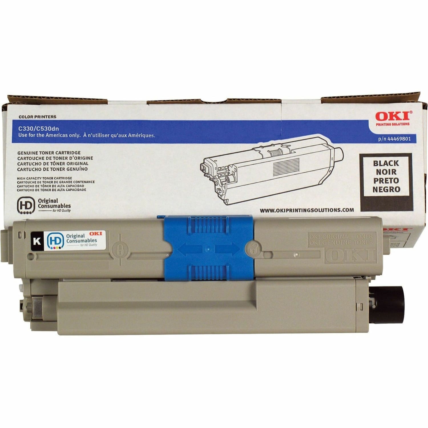 OKI 44469801 Black Toner Cartridge - Image 3