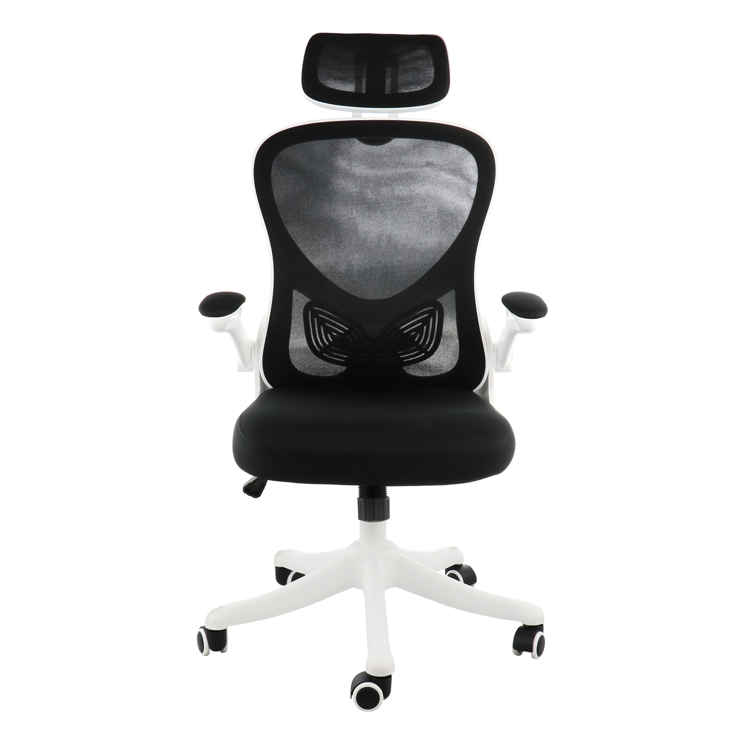 Elama MeshFabric HighBack Adjustable Office Task Chair WhiteBlack PopularChairscom Elama MeshFabric High Back Adjustable Office Task Chair WhiteBlack PopularChairscom