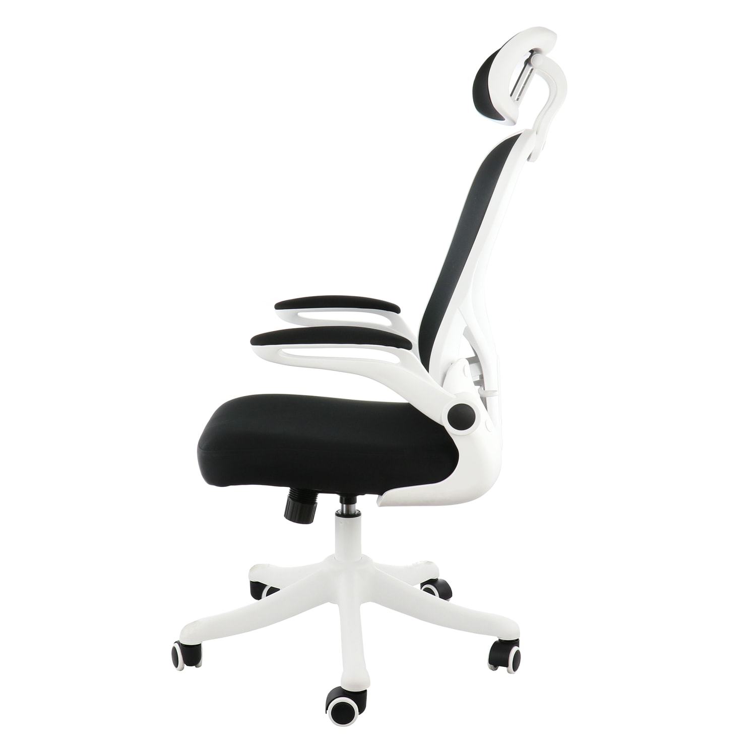 Elama MeshFabric HighBack Adjustable Office Task Chair WhiteBlack PopularChairscom Elama MeshFabric High Back Adjustable Office Task Chair WhiteBlack PopularChairscom
