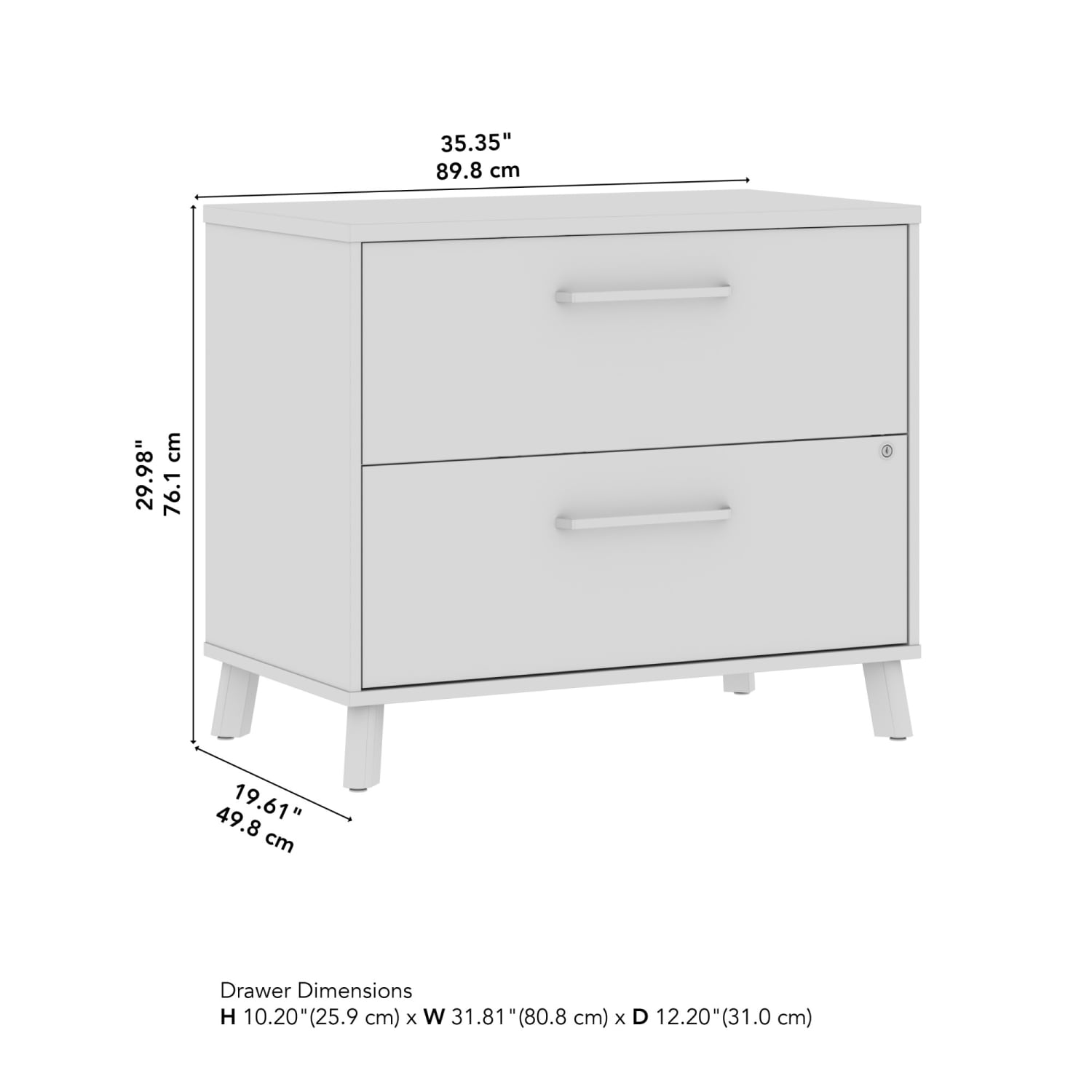 WorkPro Motiva 36inW 2-Drawer Lateral File Cabinet, Storm Gray, Standard Delivery - Image 5