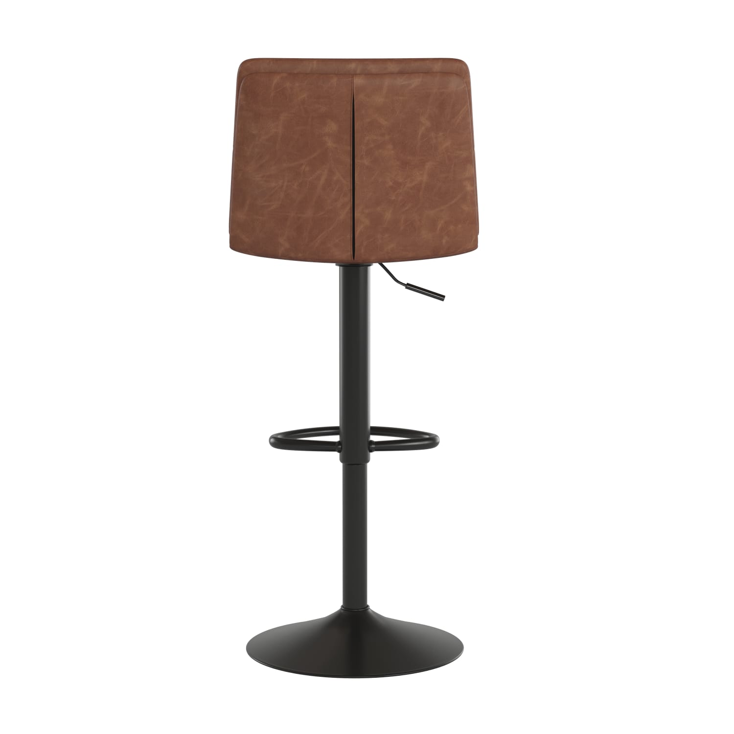 Flash Furniture Hughes Commercial Grade Modern Adjustable Height LeatherSoft Channel Stitched Barstools Set of 2 Cognac PopularChairscom Flash Furniture Hughes Commercial Grade Modern Adjustable Height LeatherSoft Channel Stitched Barstools Set of 2 Cognac PopularChairscom