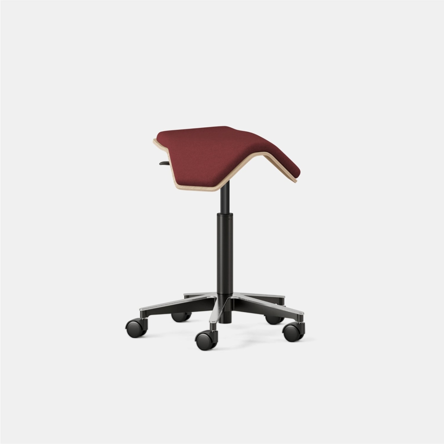 Branch Furniture Fabric Saddle Chair Task Stool, Brick - Image 4