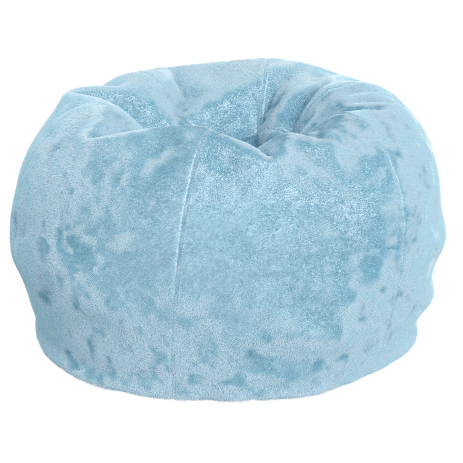 Flash Furniture Small Bean Bag Chair For Kids And Teens, Teal Furry - Image 4