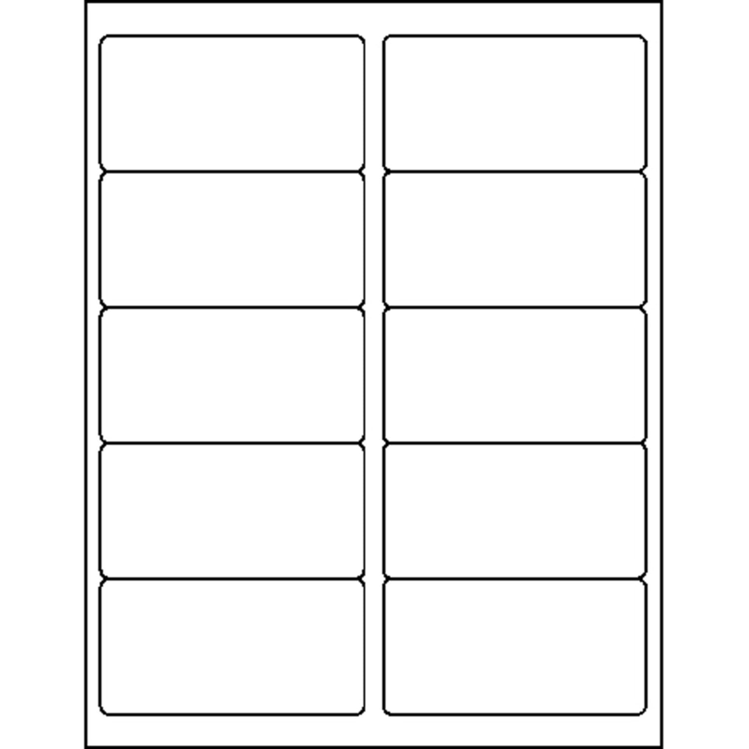 Business Source Neon Labels - 2inx 4in - Permanent Adhesive - Rectangle - Laser - Neon Yellow - 10 / Sheet - Jam-free, Pressure Sensitive - 250 / Pack - Image 3