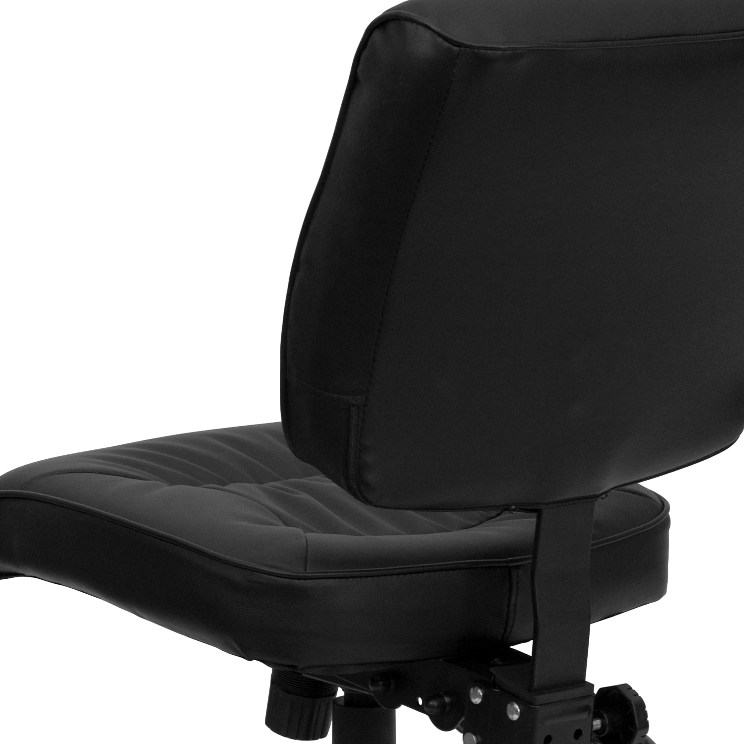 Flash Furniture LeatherSoft Faux Leather Low Back Multifunctional Swivel Task Chair Black PopularChairscom
