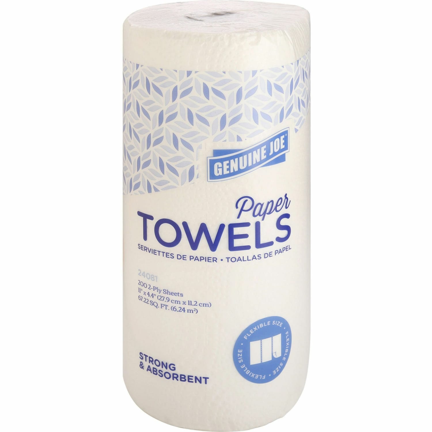Genuine Joe 2-Ply Household Paper Towels, 100% Recycled, 100 Sheets Per Roll, Pack Of 24 Rolls - Image 5