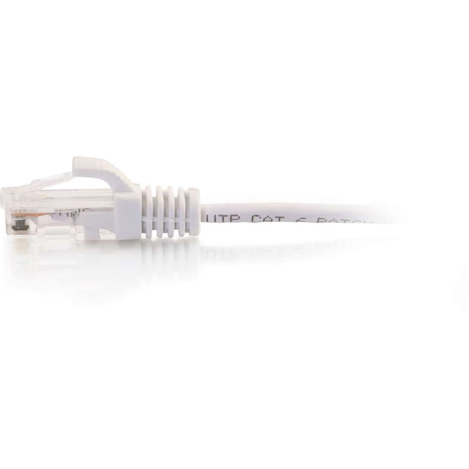 C2G 3ft Cat6 Snagless Unshielded (UTP) Slim Ethernet Cable - Cat6 Network Patch Cable - PoE - White - 3 ft Category 6 Network Cable  - 01186 - Image 3