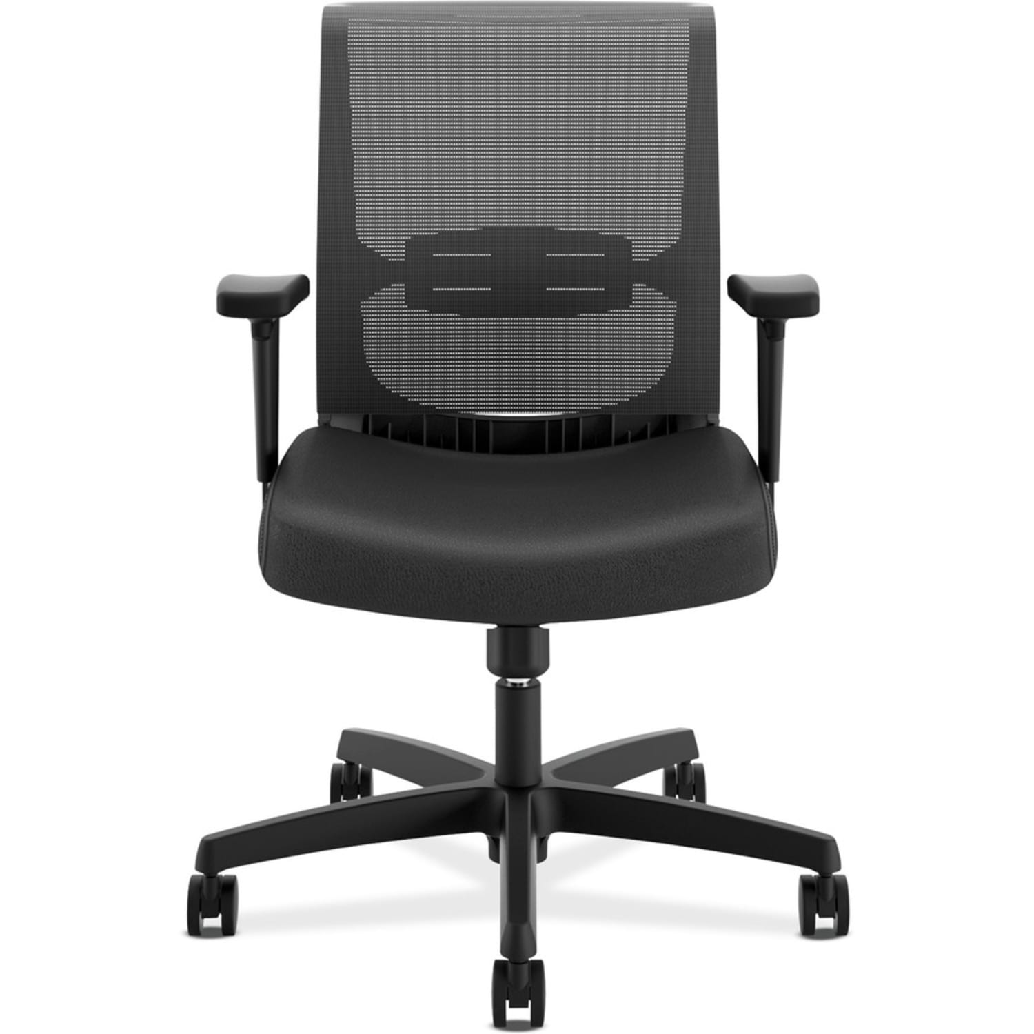 HON Convergence Chair - Black Seat Color - Vinyl Seat Material - Black Back Color - Mesh Back Material - CMS1AUR10 - Image 4
