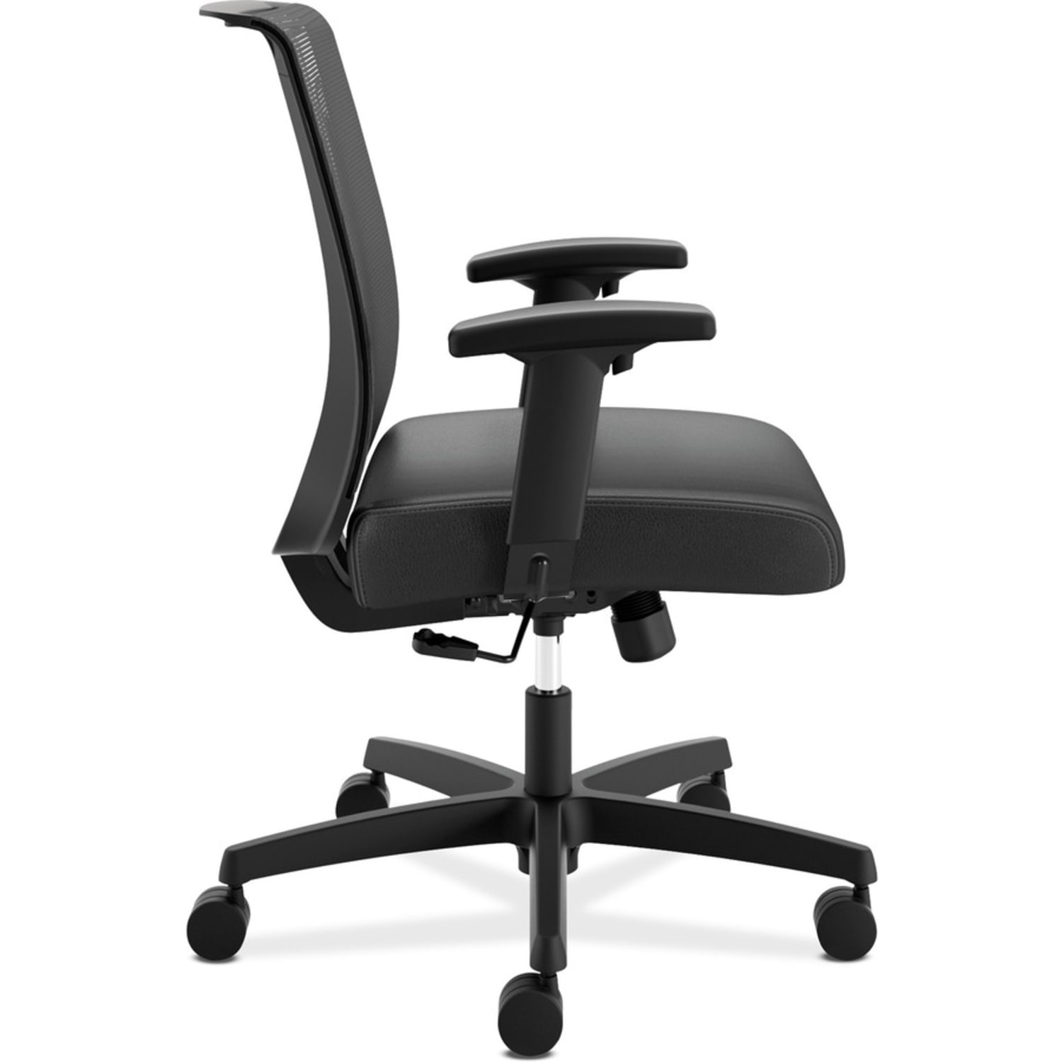 HON Convergence Chair - Black Seat Color - Vinyl Seat Material - Black Back Color - Mesh Back Material - CMS1AUR10 - Image 5