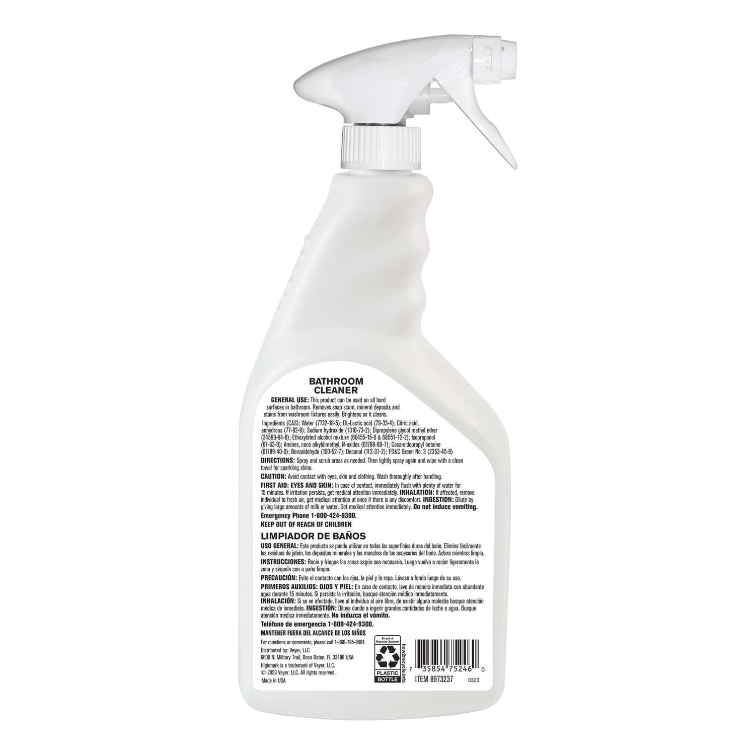 Highmark ECO Ready-To-Use Bathroom Cleaner, 32 Oz, Case Of 12 Bottles - Image 4