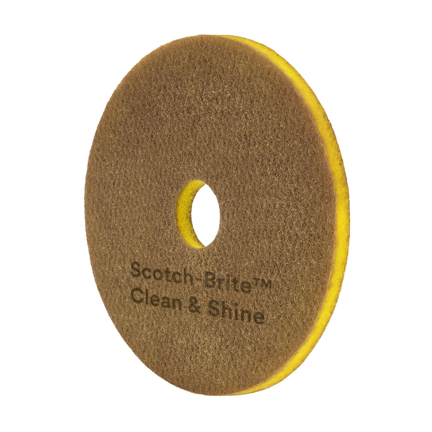 Scotch-Brite Clean & Shine Floor Pads, 14in, Yellow/Gold, Case Of 5 - Image 3