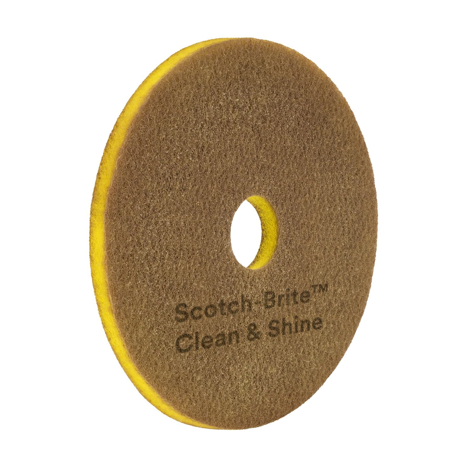 Scotch-Brite Clean & Shine Floor Pads, 14in, Yellow/Gold, Case Of 5 - Image 4
