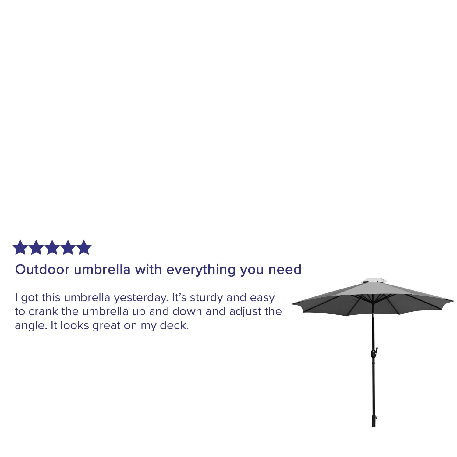 Flash Furniture Kona Round Umbrella With 1-1/2in Aluminum Pole, 96-1/2inH x 104-1/2inW x 104-1/2inD, Gray - Image 5
