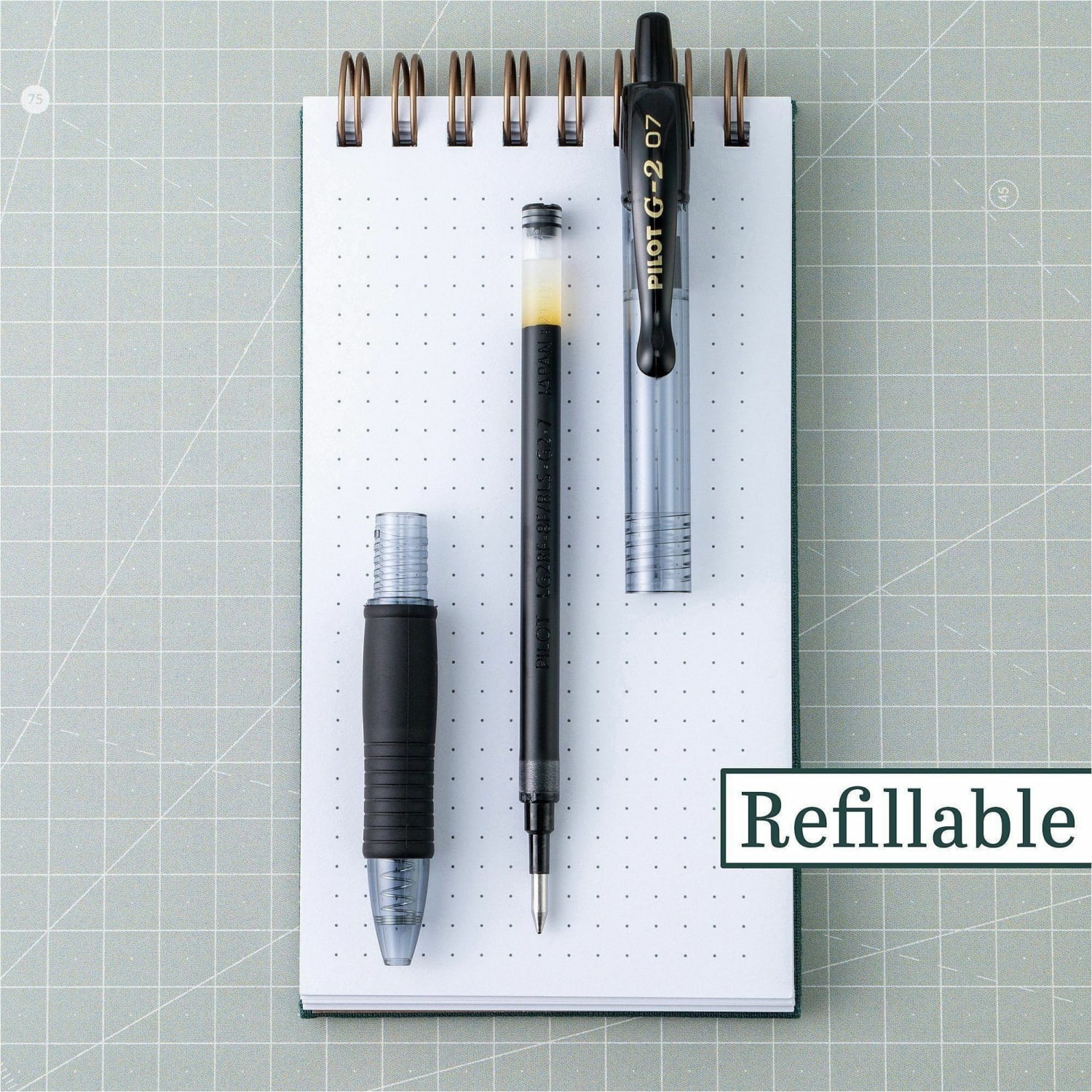 Pilot Premium Gel Ink Retractable Pen - Fine 0.7mm Point Size- Refillable - Retractable - Assorted Liquid Gel Ink Ink - 10 / Pack - Image 6