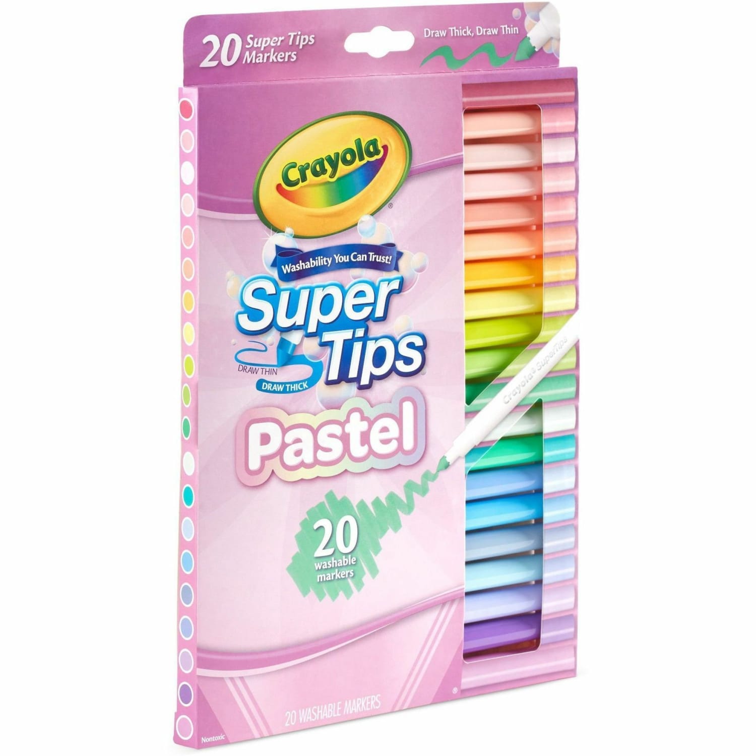Crayola SuperTips Washable Markers - Washable - 20 / Pack - Image 4