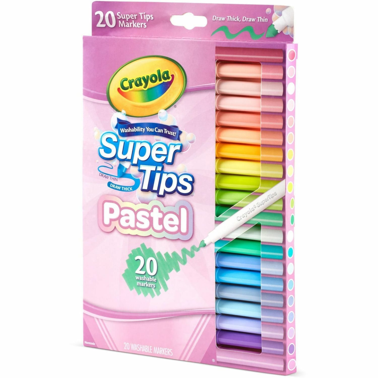 Crayola SuperTips Washable Markers - Washable - 20 / Pack - Image 5