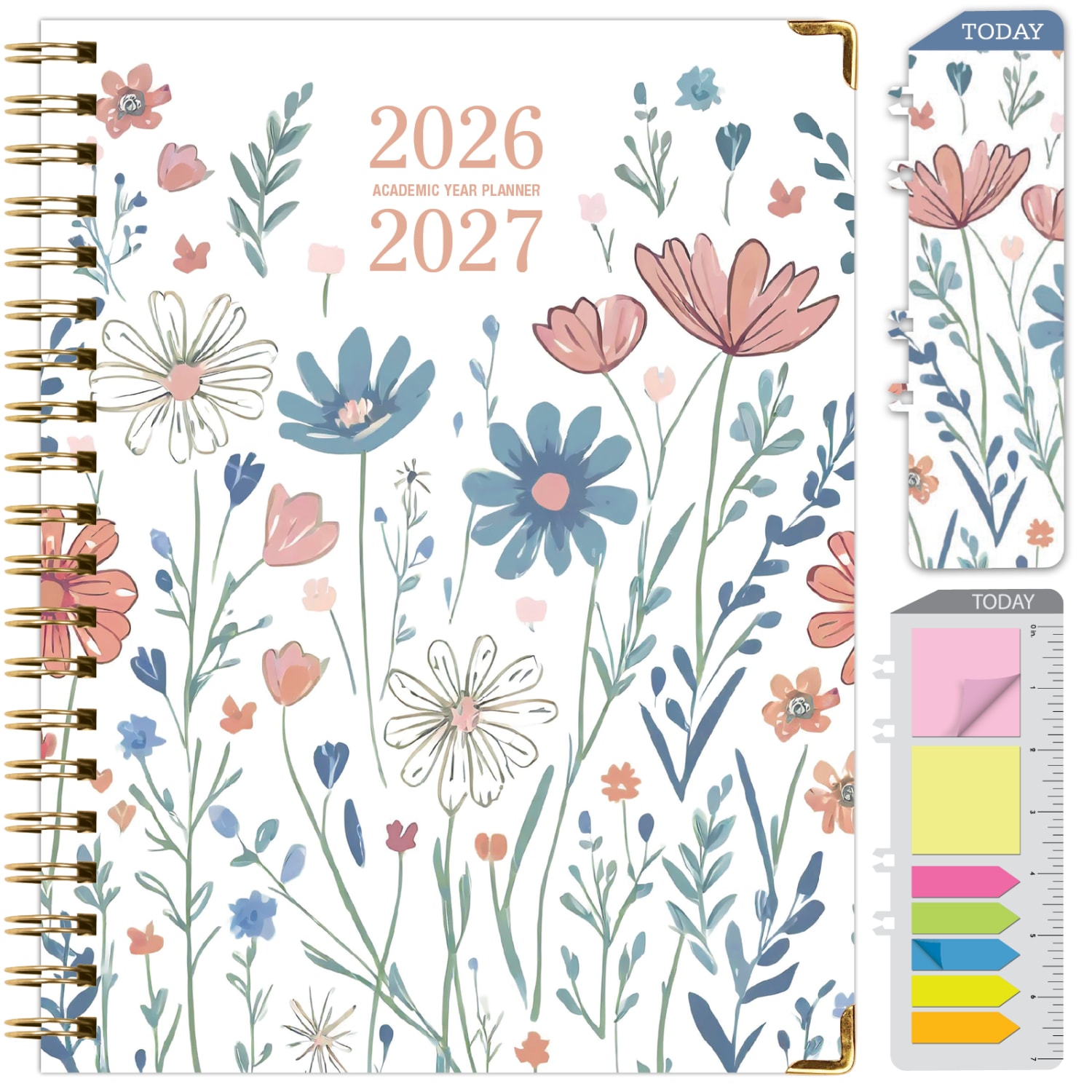 Excello Brands 2026-2027 14-Month Academic Hardcover Weekly/Monthly Fashion Planner, 8-1/2in x 11in, Colorful Botanicals, May-June, FSHNAY26851130 - Image 3