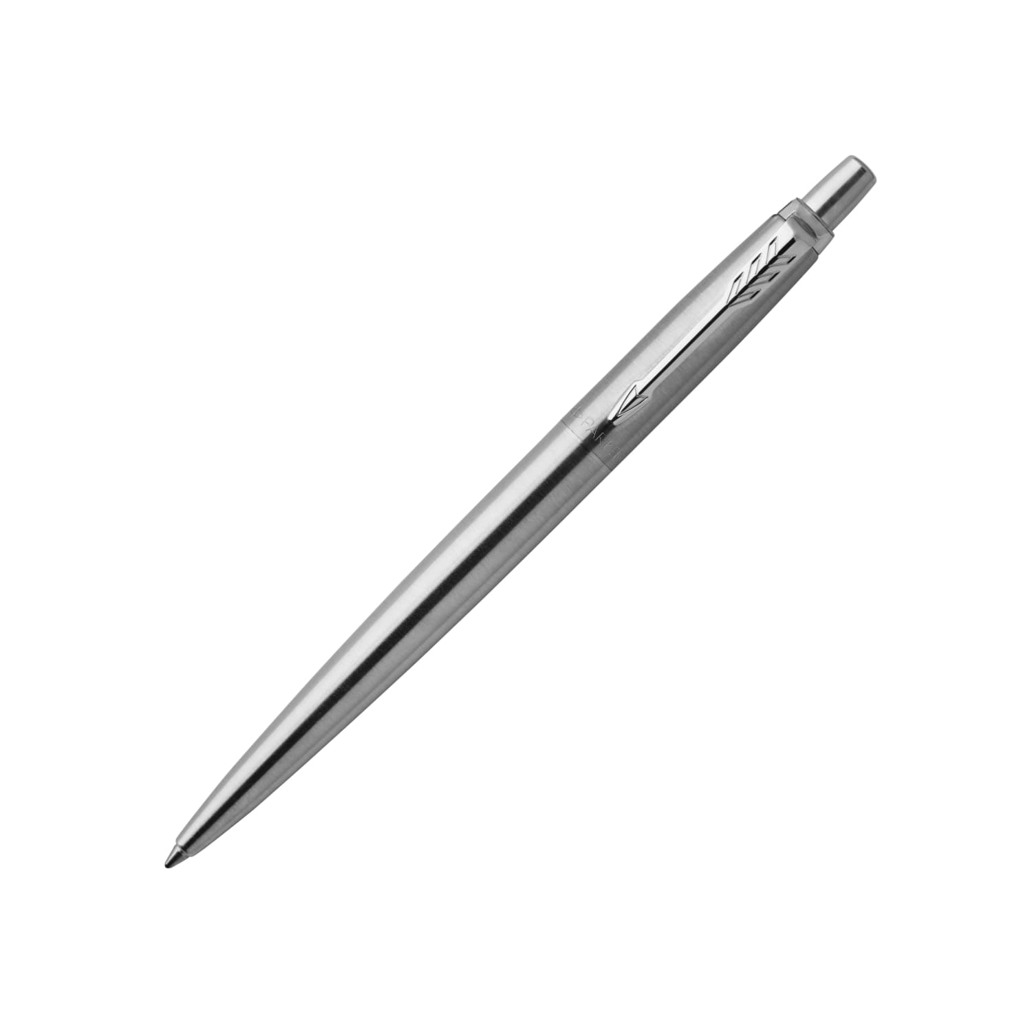 Parker Jotter Ballpoint Pen, Medium Nib, 0.7 mm, Stainless Steel Barrel, Blue Ink - Image 3