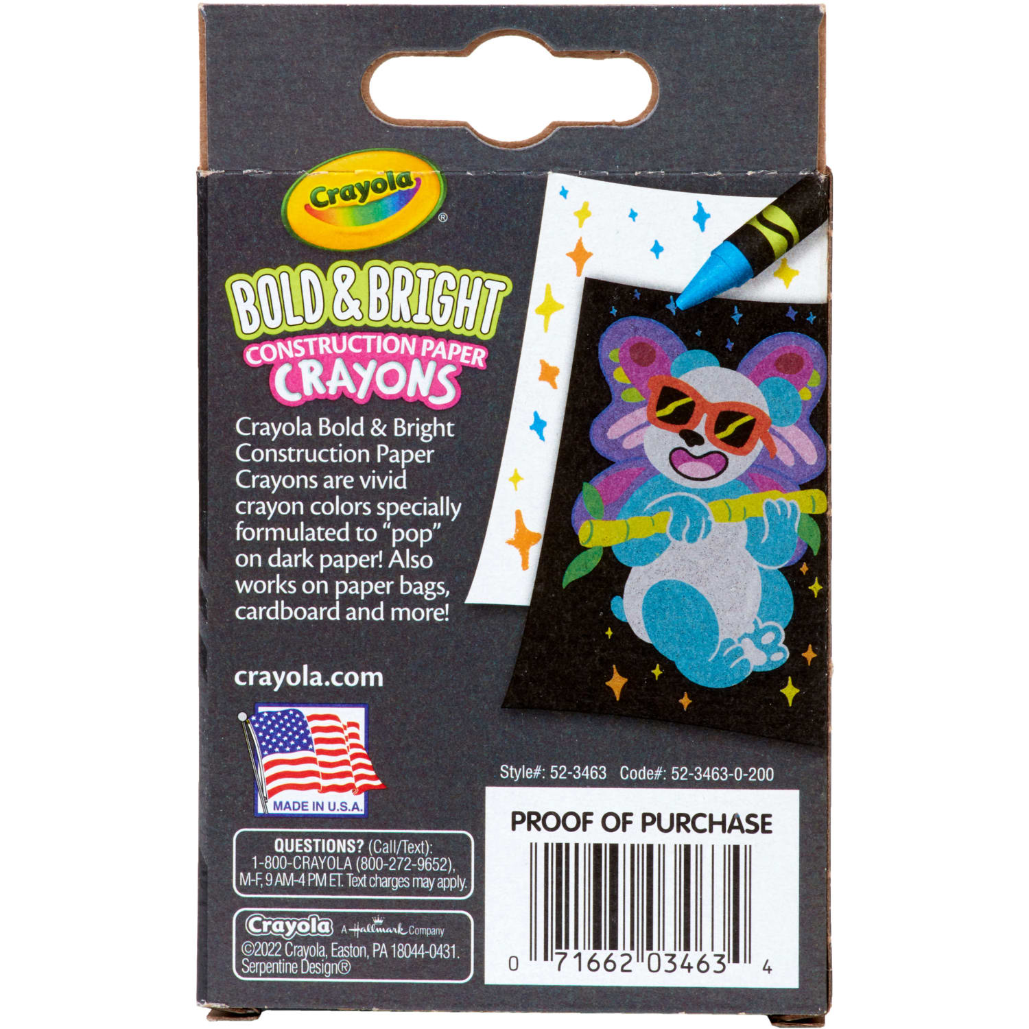 Crayola Bold And Bright Construction Paper Crayons, Assorted Colors, Pack Of 24 Crayons - Image 6