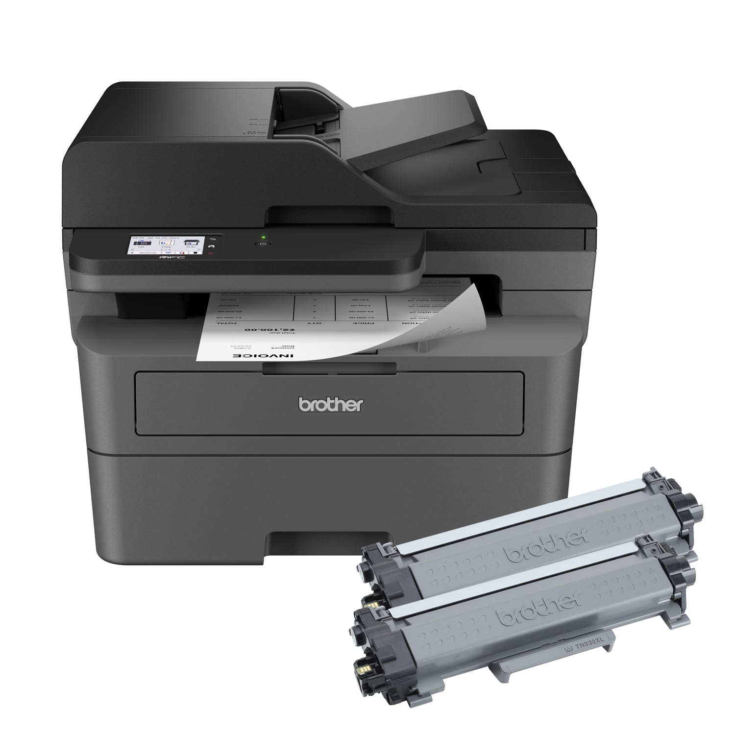 Brother MFC-L2820DW XL Wireless Compact Monochrome All-in-One Laser Printer with up to 4,200 pages of toner included - Image 3