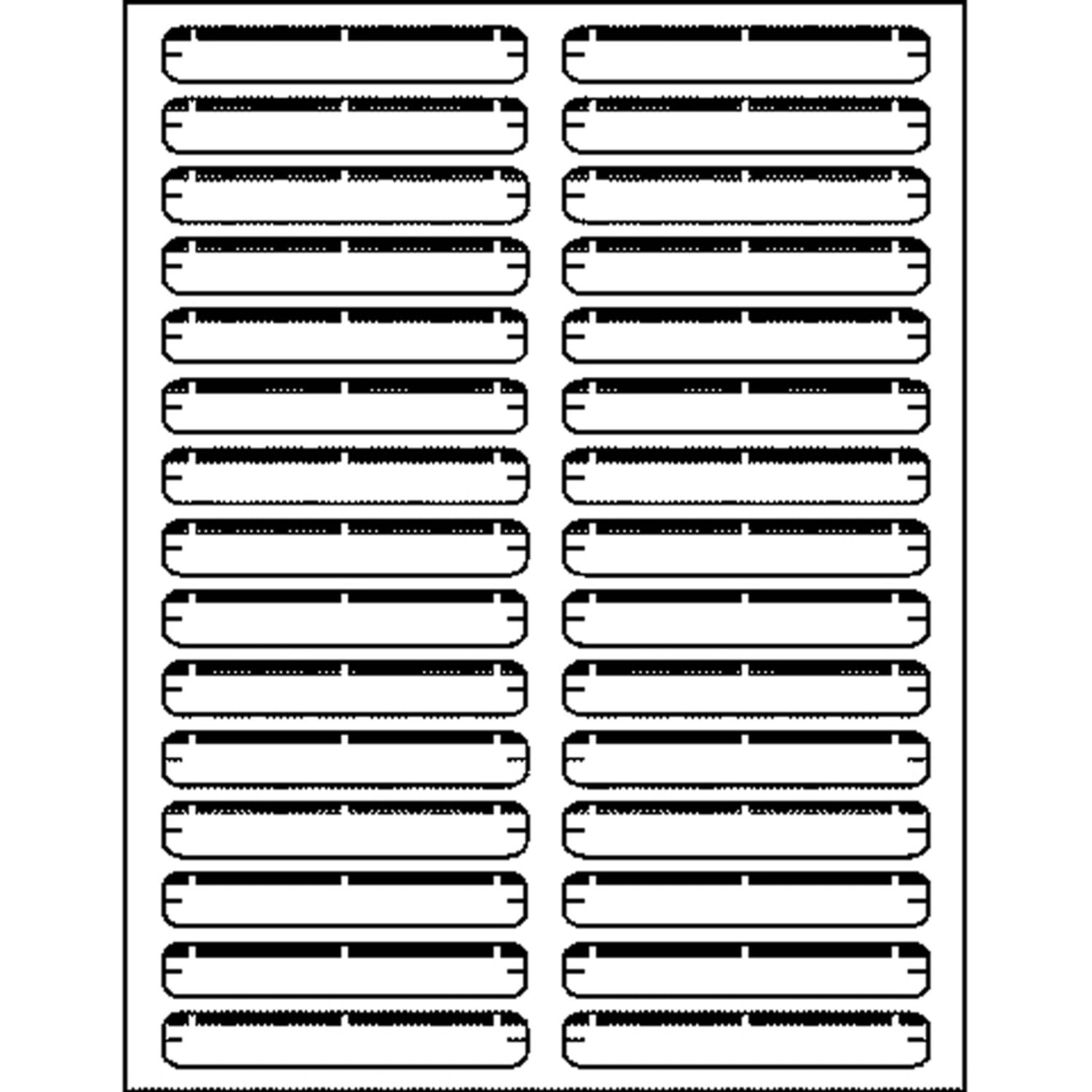 Business Source Block-out File Folder Labels - 3 7/16in Length - Permanent Adhesive - Laser, Inkjet - White - 30 / Sheet - Lignin-free - 750 / Pack - Image 3