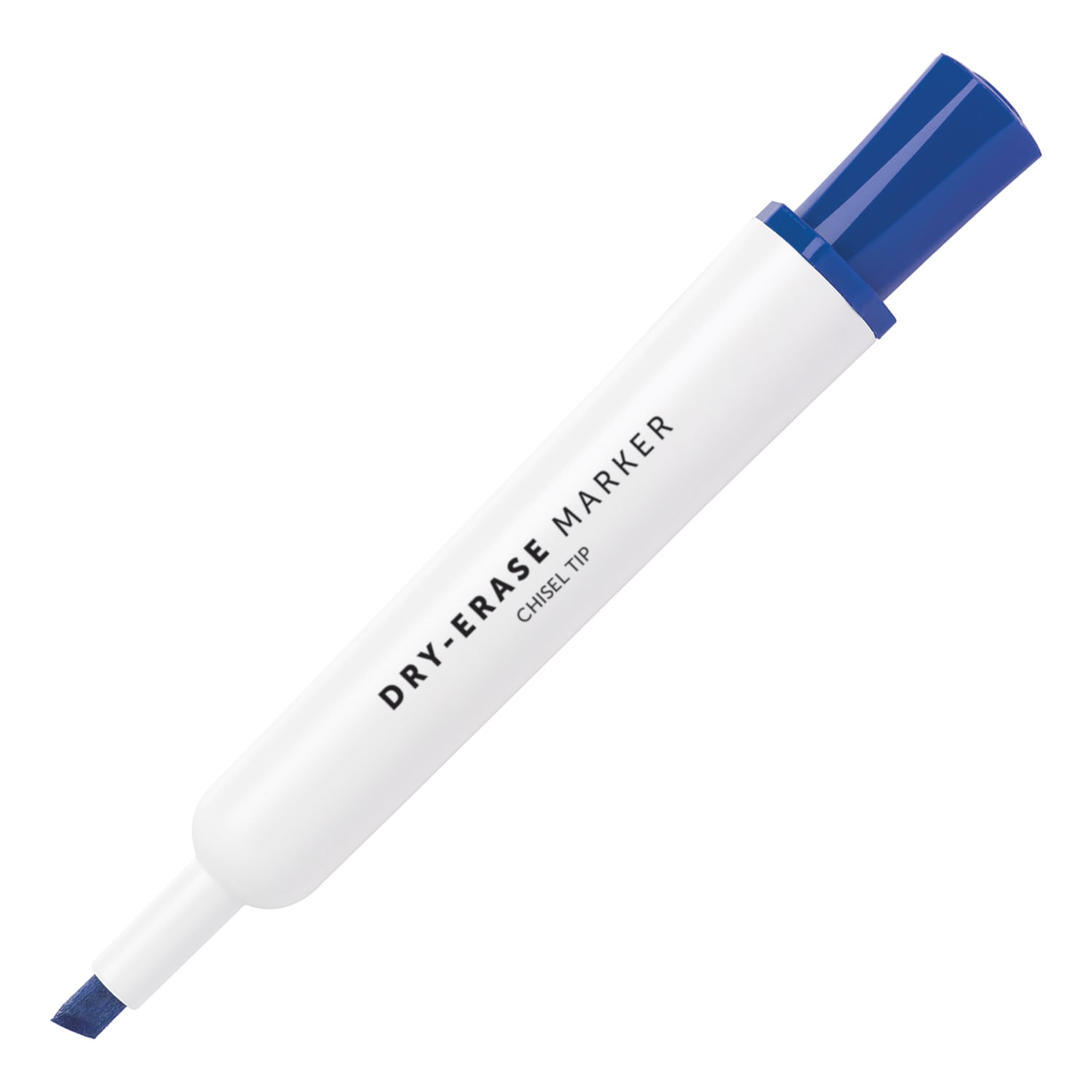 Office Depot Brand Low-Odor Dry-Erase Markers, Chisel Point, 100% Recycled Plastic Barrel, Blue, Pack Of 12 - Image 4