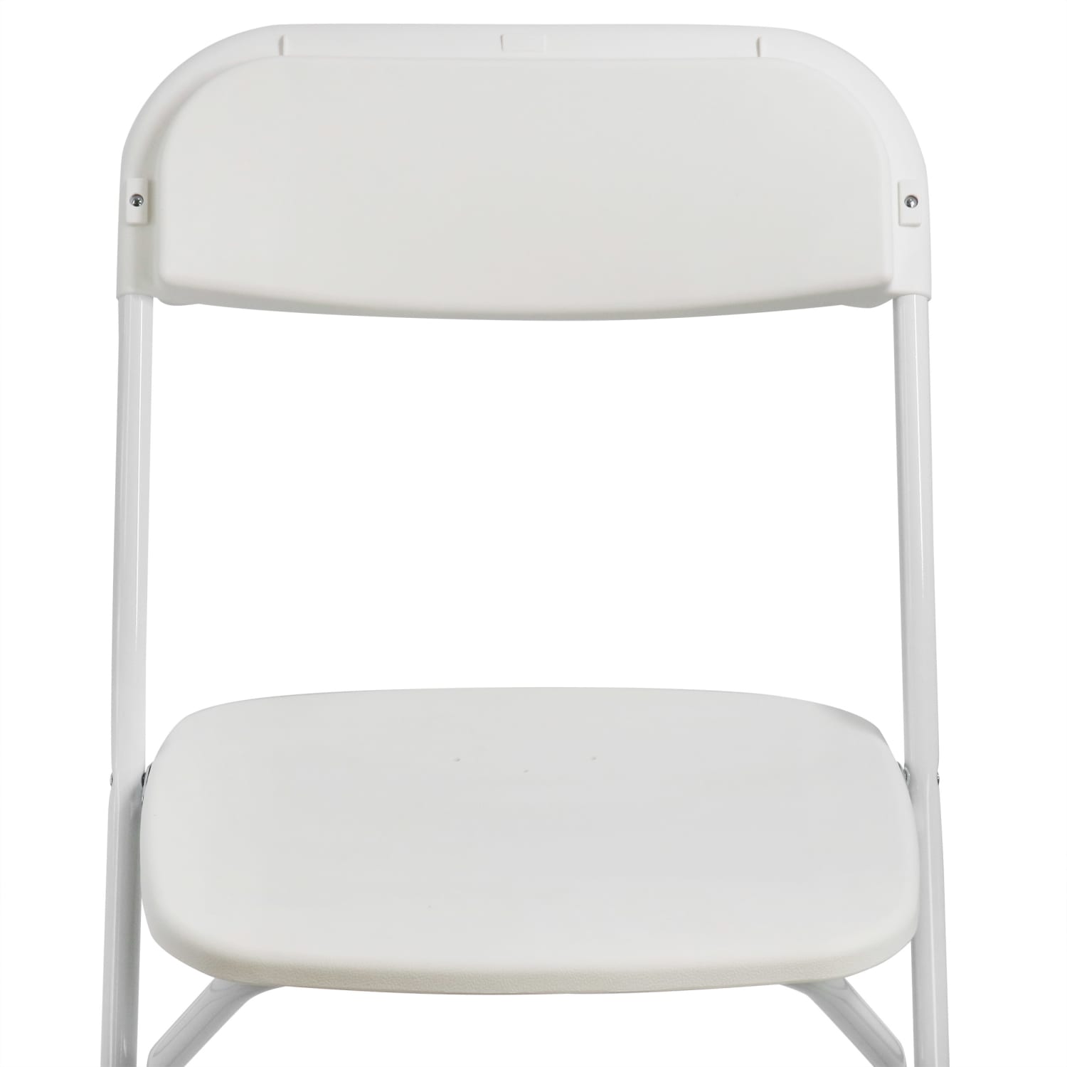 Elama Plastc Folding Chairs, White, Set Of 4 Chairs - Image 4