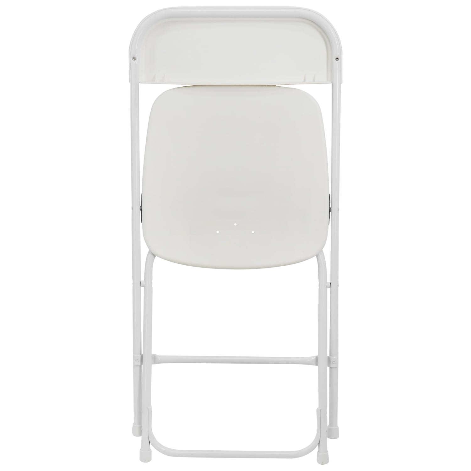 Elama Plastc Folding Chairs, White, Set Of 4 Chairs - Image 6