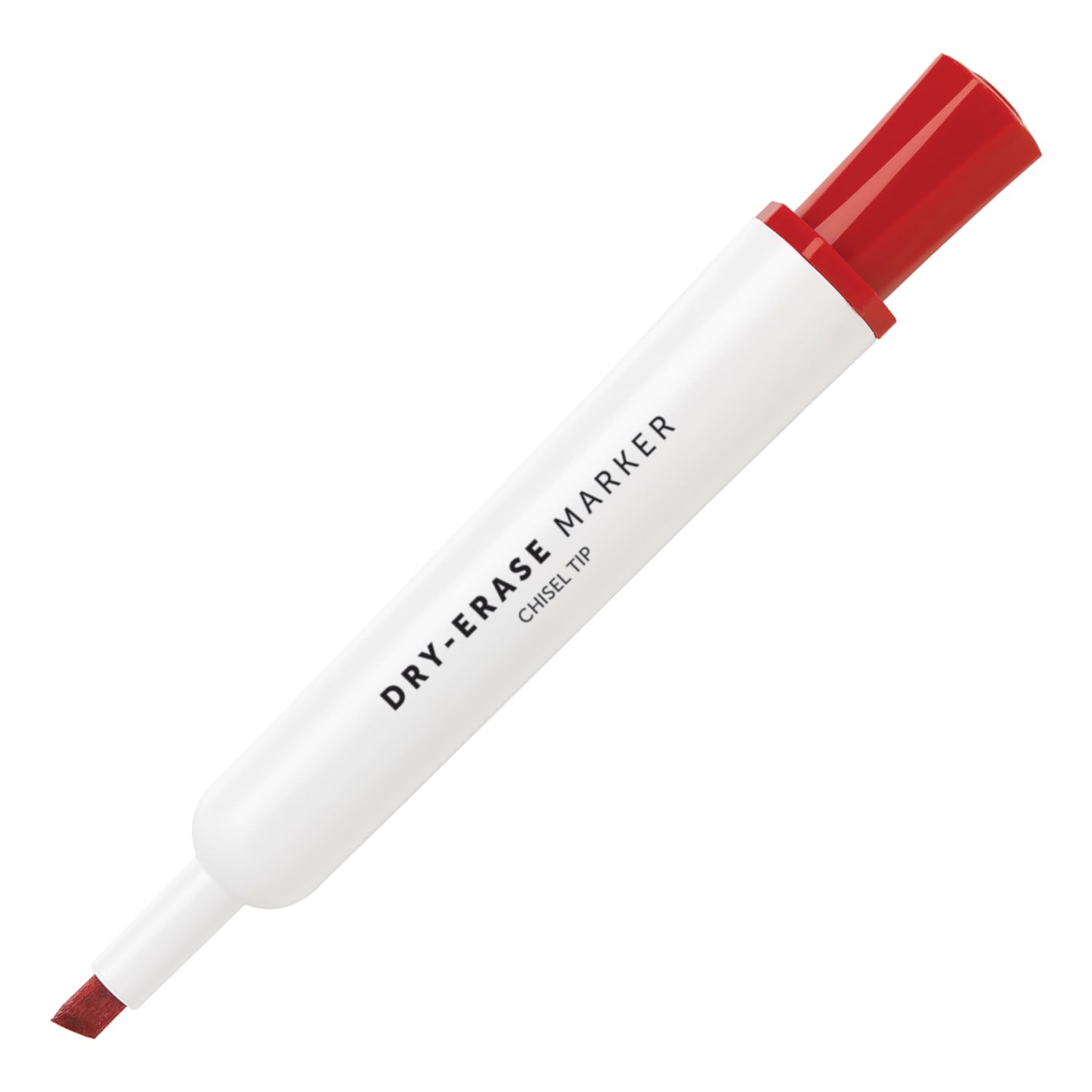 Office Depot Brand Low-Odor Dry-Erase Markers, Chisel Point, 100% Recycled Plastic Barrel, Red, Pack Of 12 - Image 4