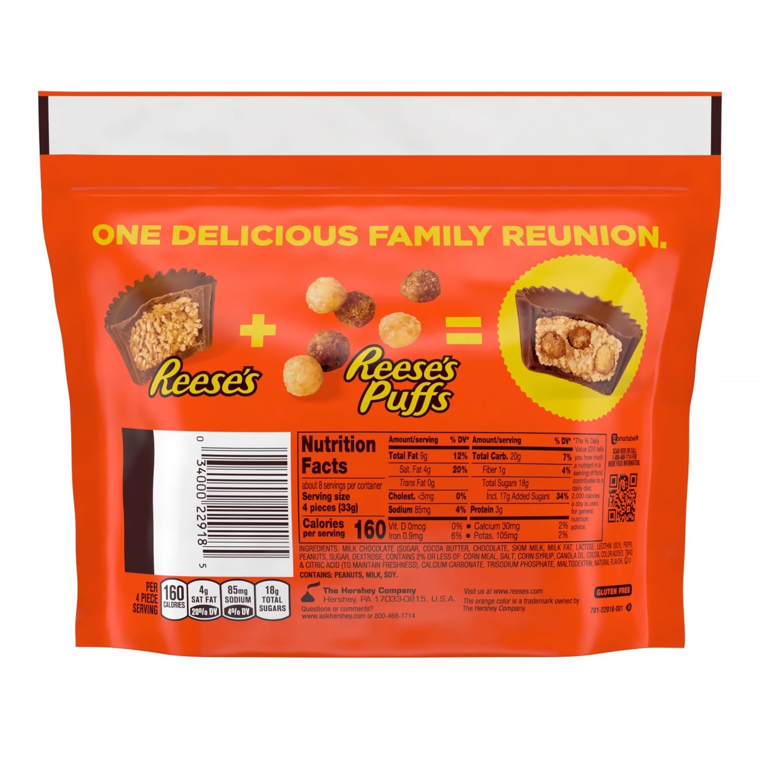 Reeses Stuffed With Reeses Puffs Miniatures, 9.6 Oz, Case Of 4 Packs - Image 5